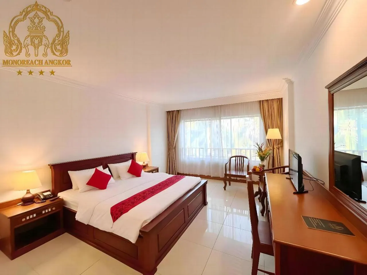 Photo of the whole room, Bed in Monoreach Angkor Hotel