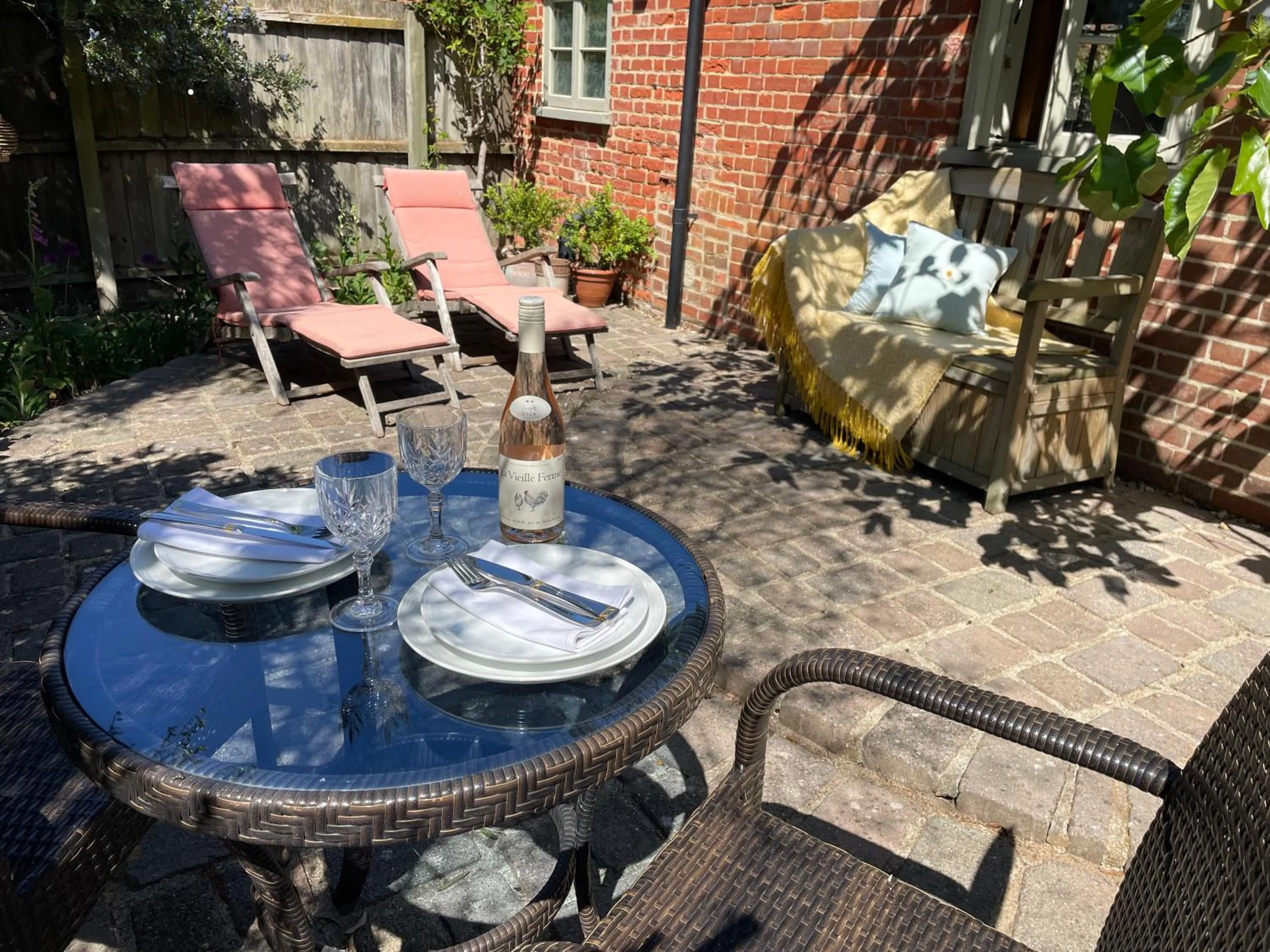 Patio in Dairy Cottage Luxury B&B