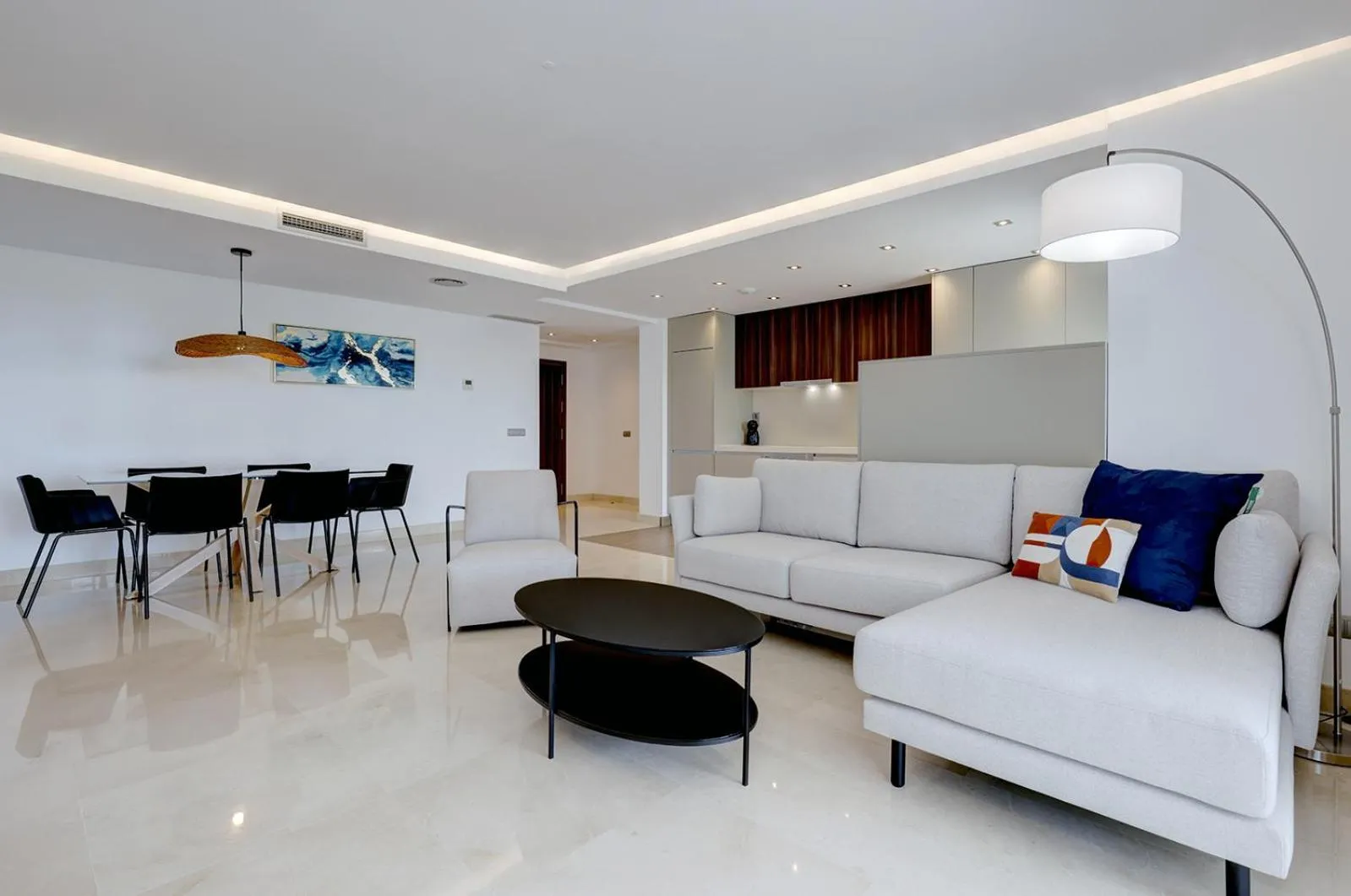 Living room in Aqua Apartments Vento, Marbella