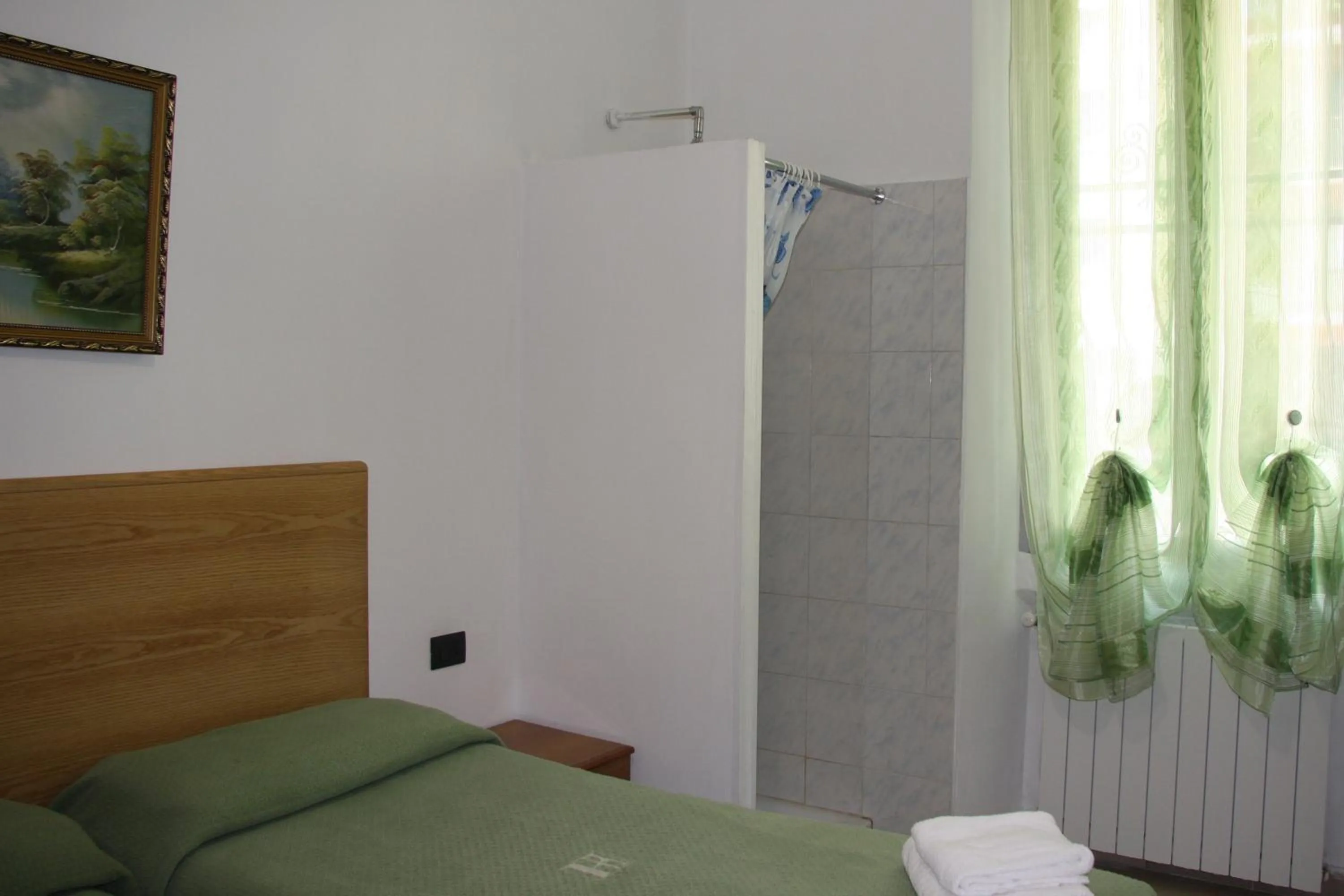 Shower, Bed in Hotel Adelchi
