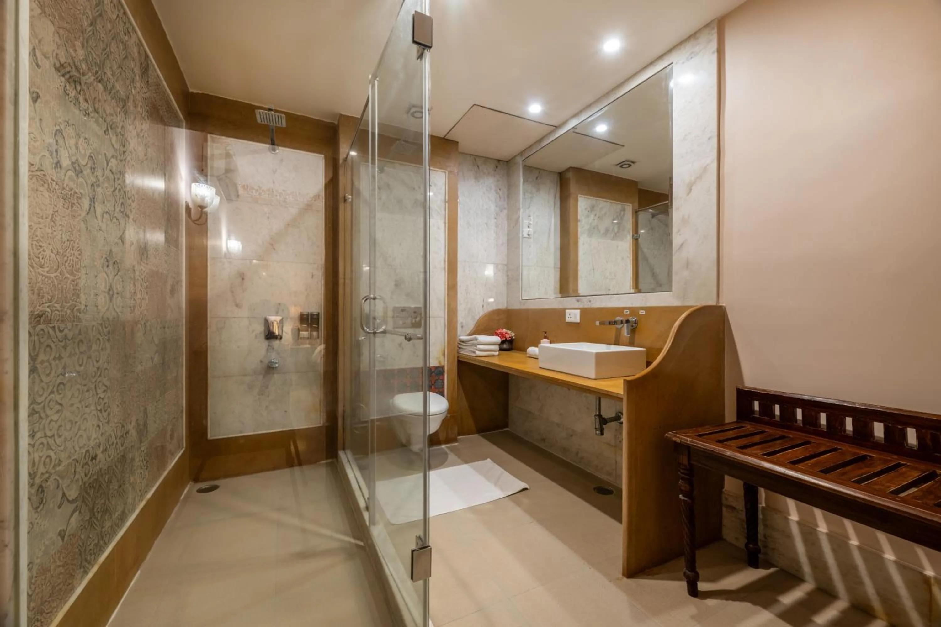 Shower in Suryaa Villa - A Boutique Heritage Hotel