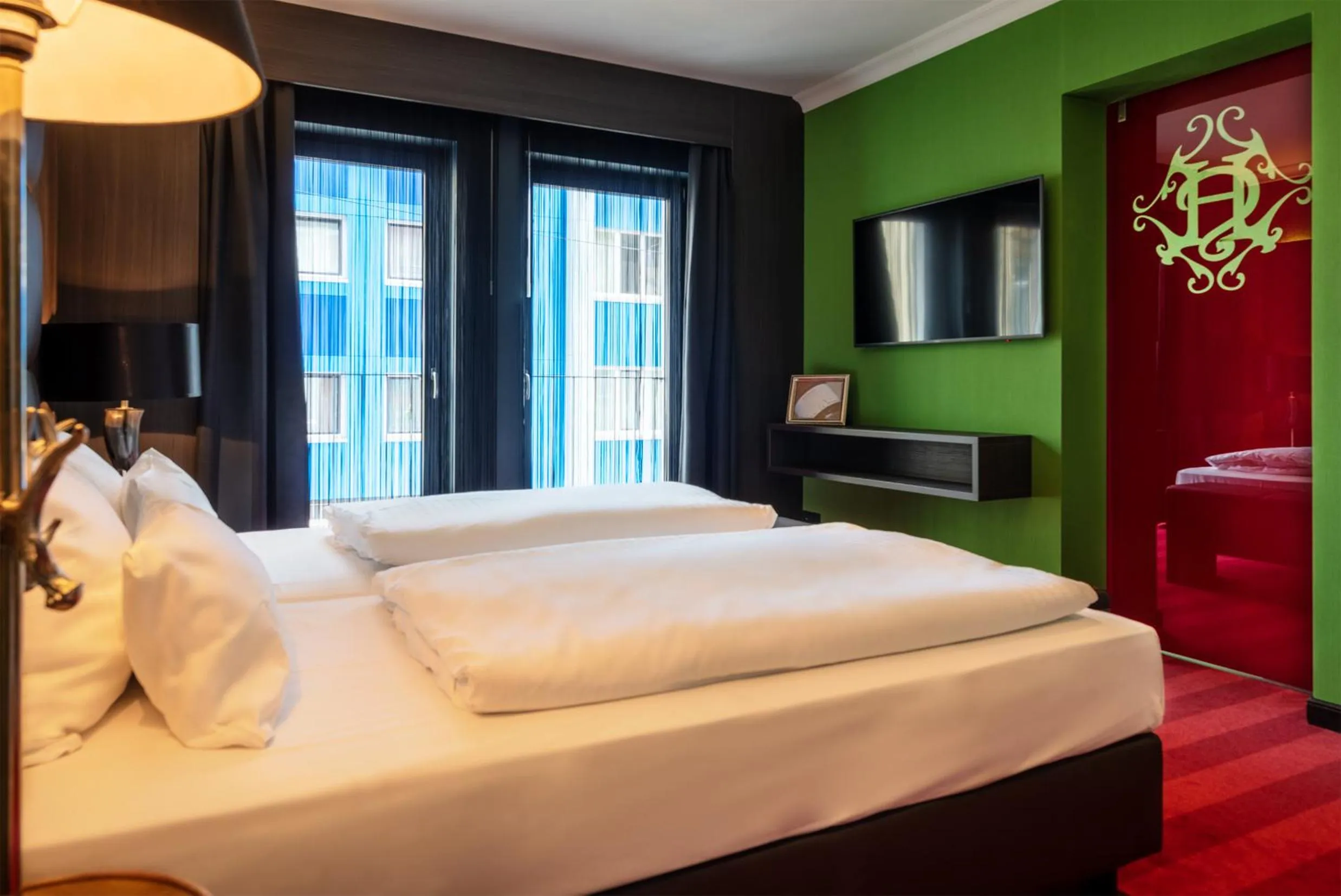 Bed in Haverkamp Suites