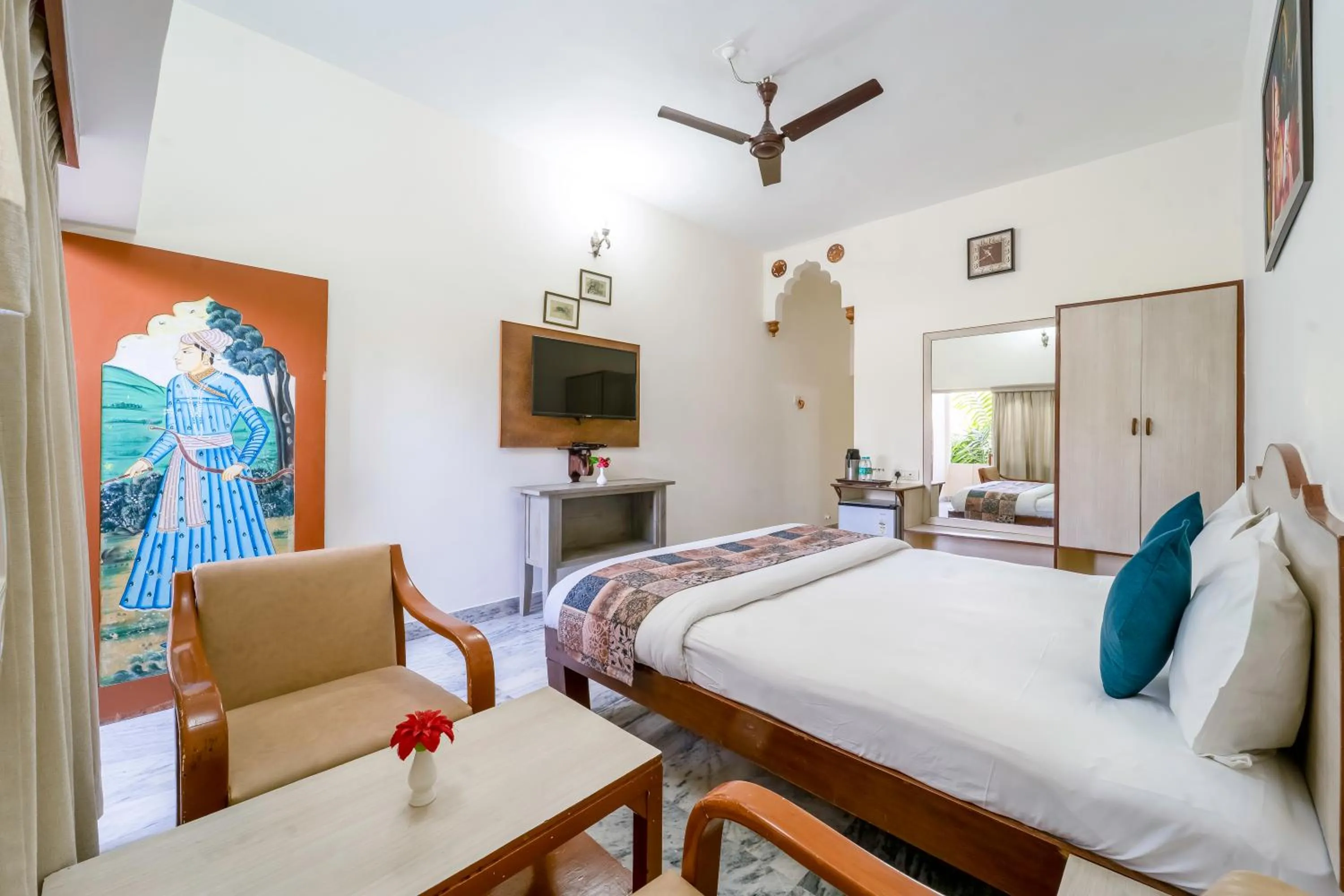 Bedroom, Bed in Hotel Chandrawati Palace