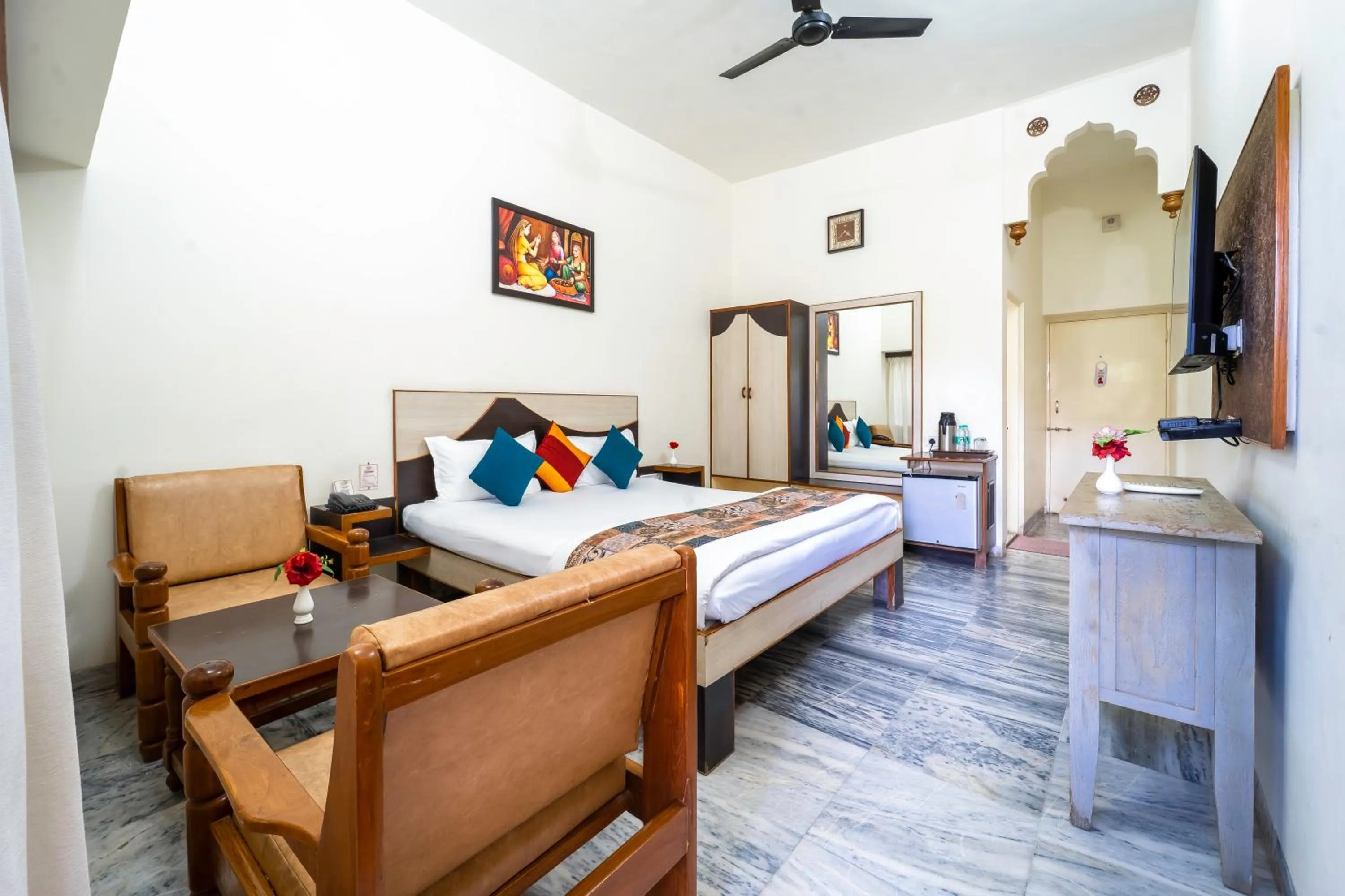 Bedroom, Bed in Hotel Chandrawati Palace