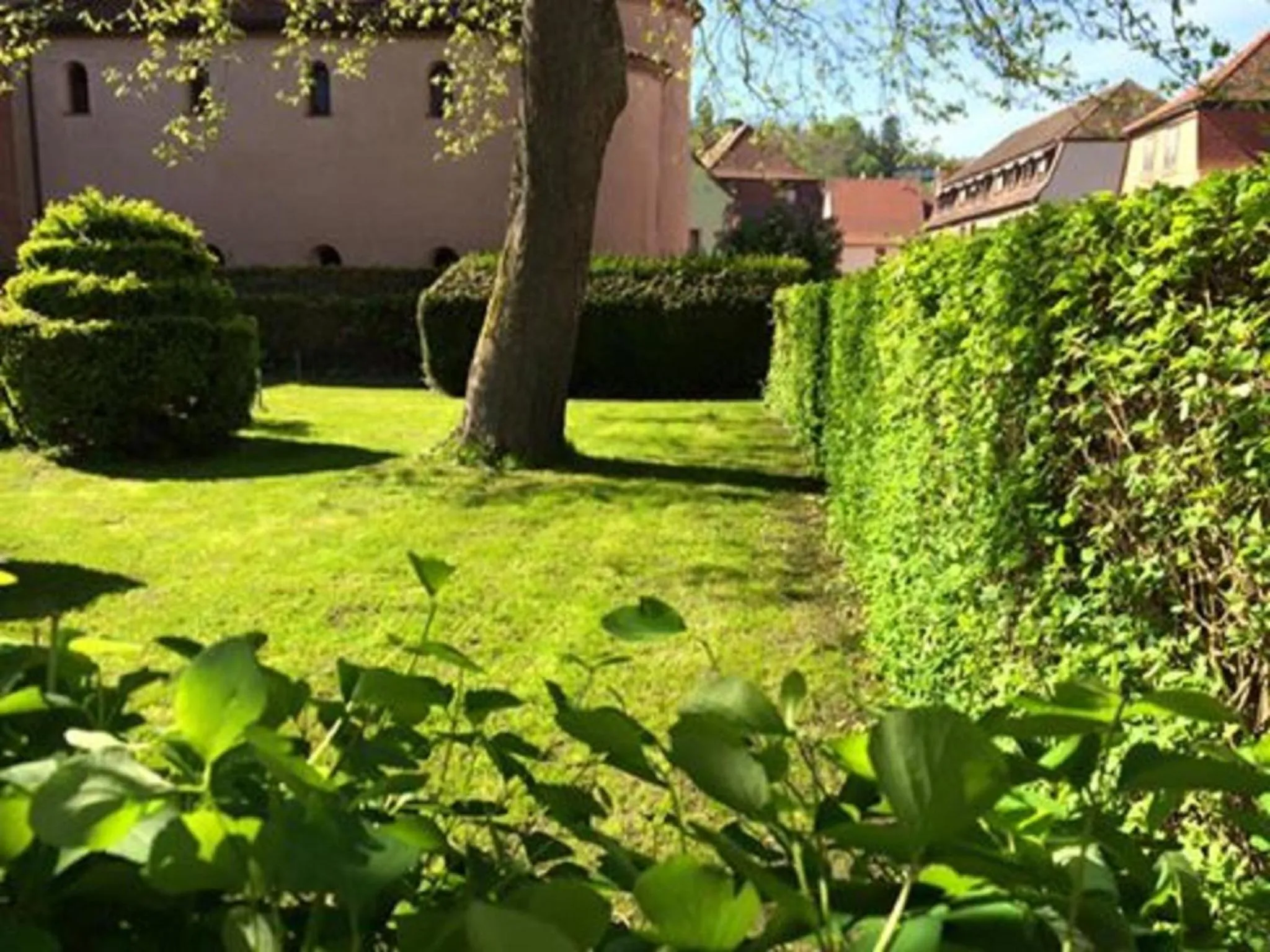 Garden view in Logis Hôtel-Restaurant du Herrenstein