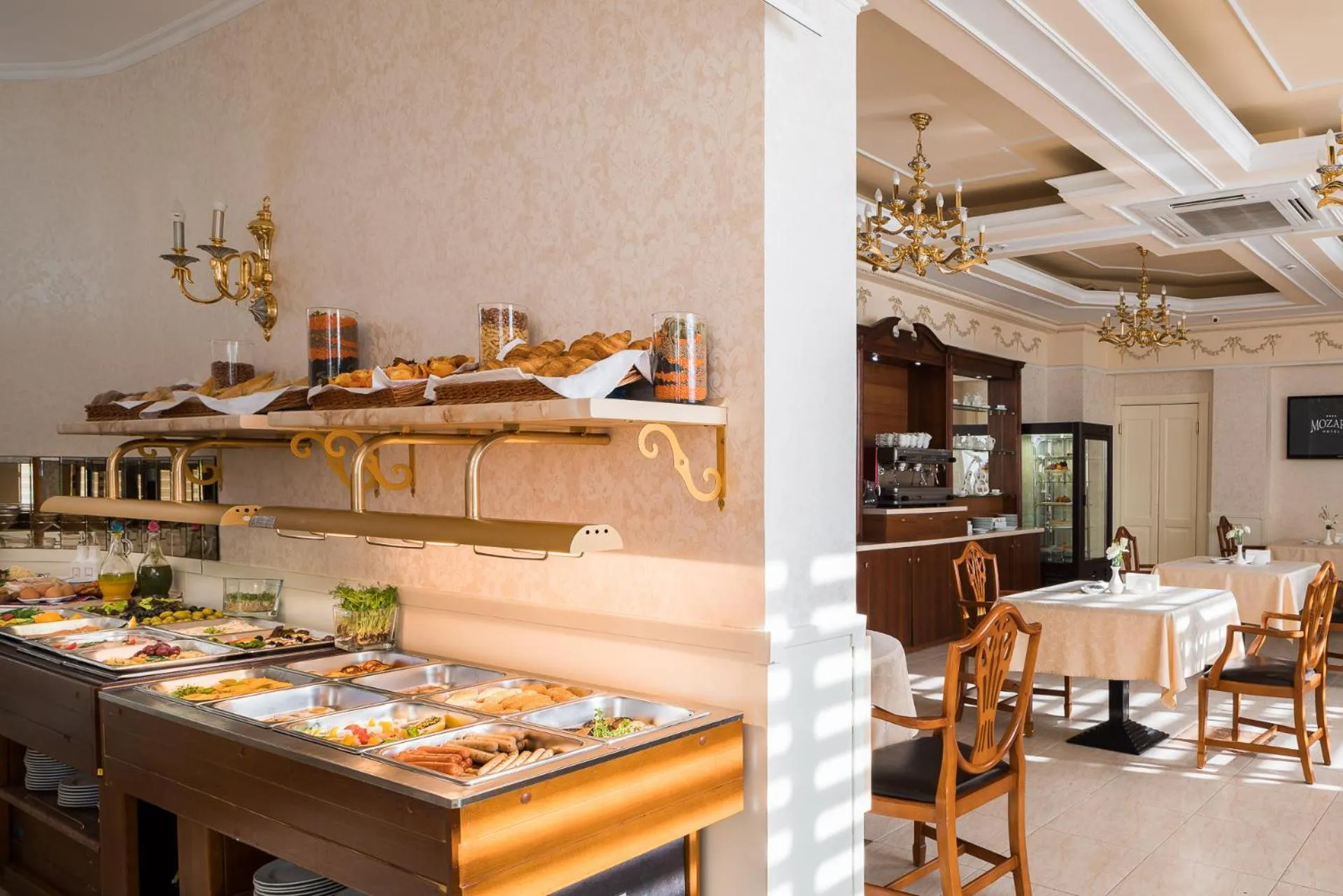Buffet breakfast in Mozart Hotel