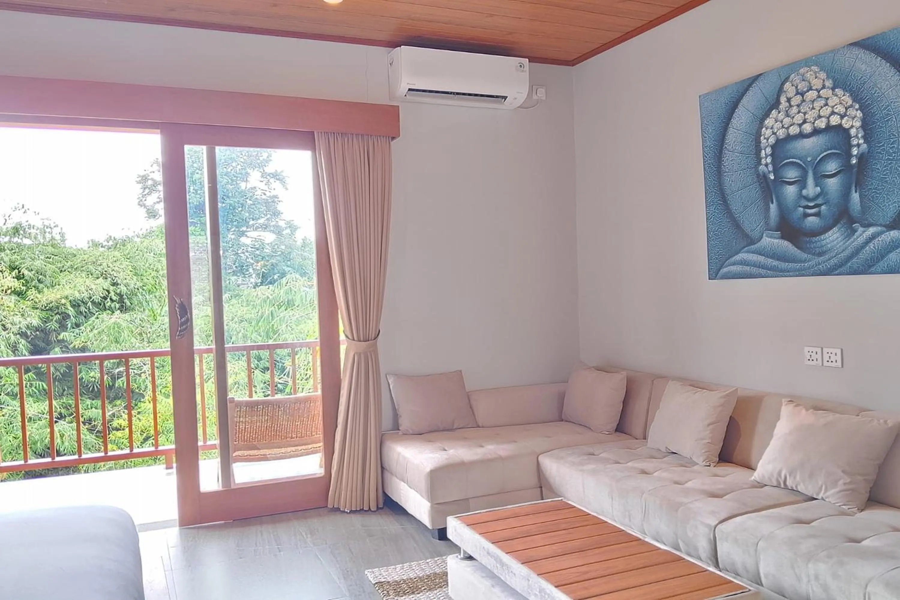 Seating area in Bhuana Shanti Homestay Ubud