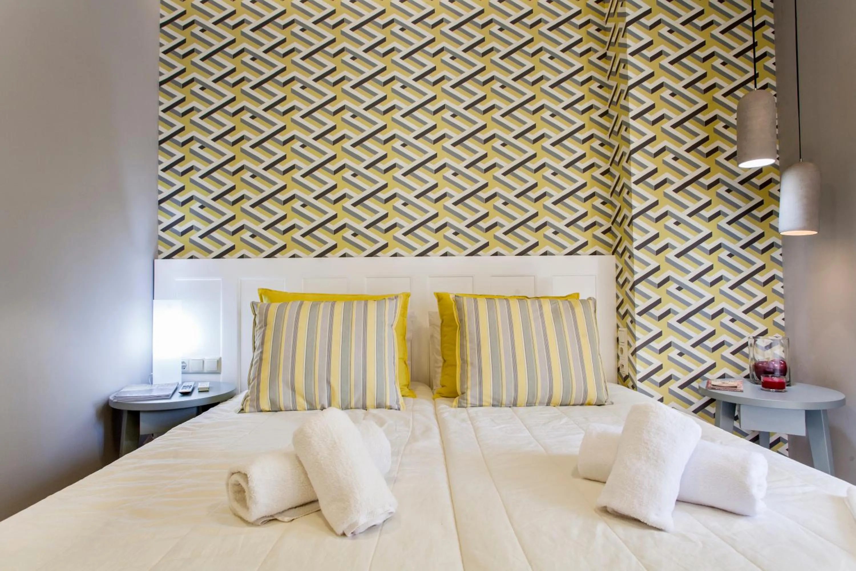 Bed in Candia Studios & Rooms