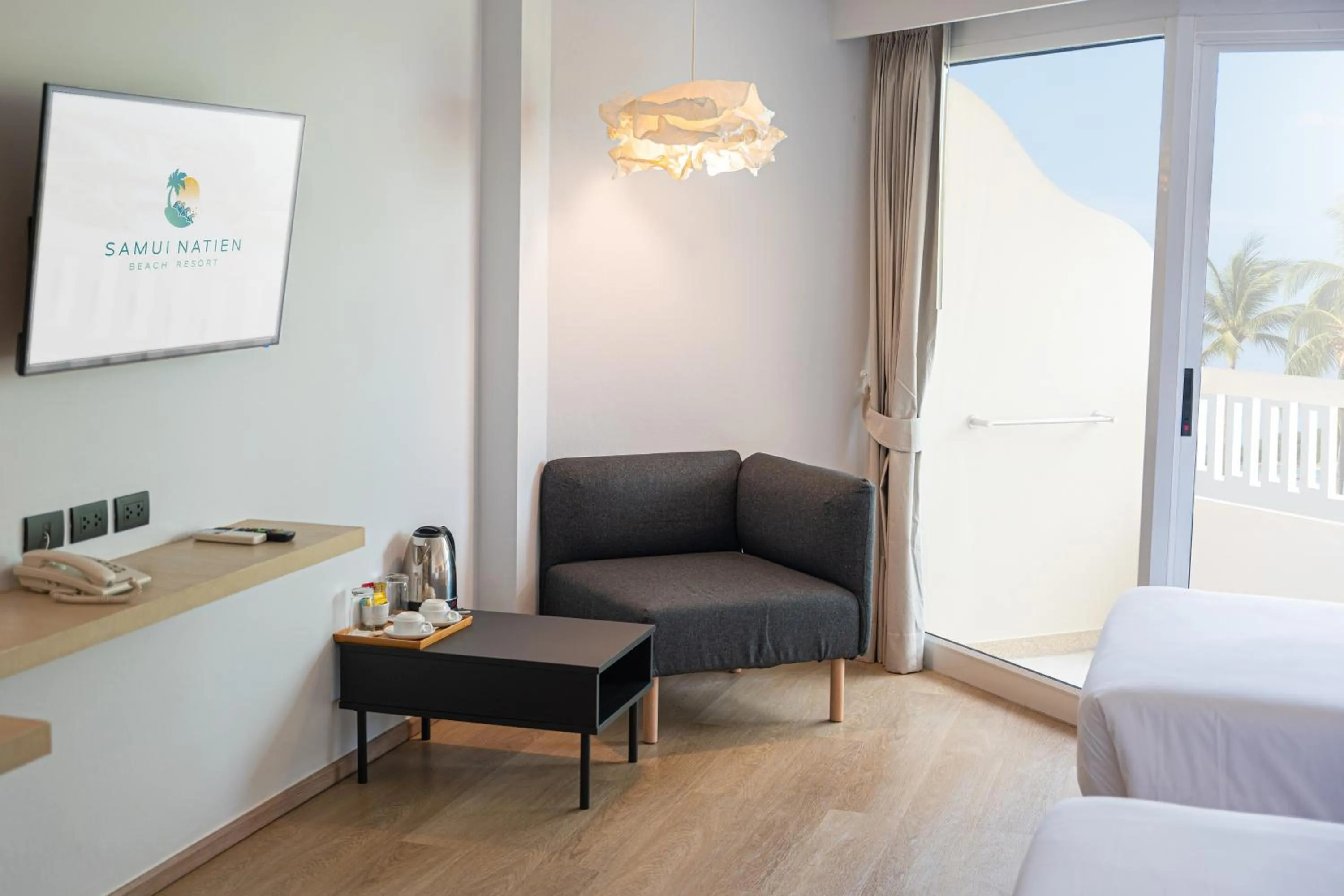 Seating area, Bed in Samui Natien Resort