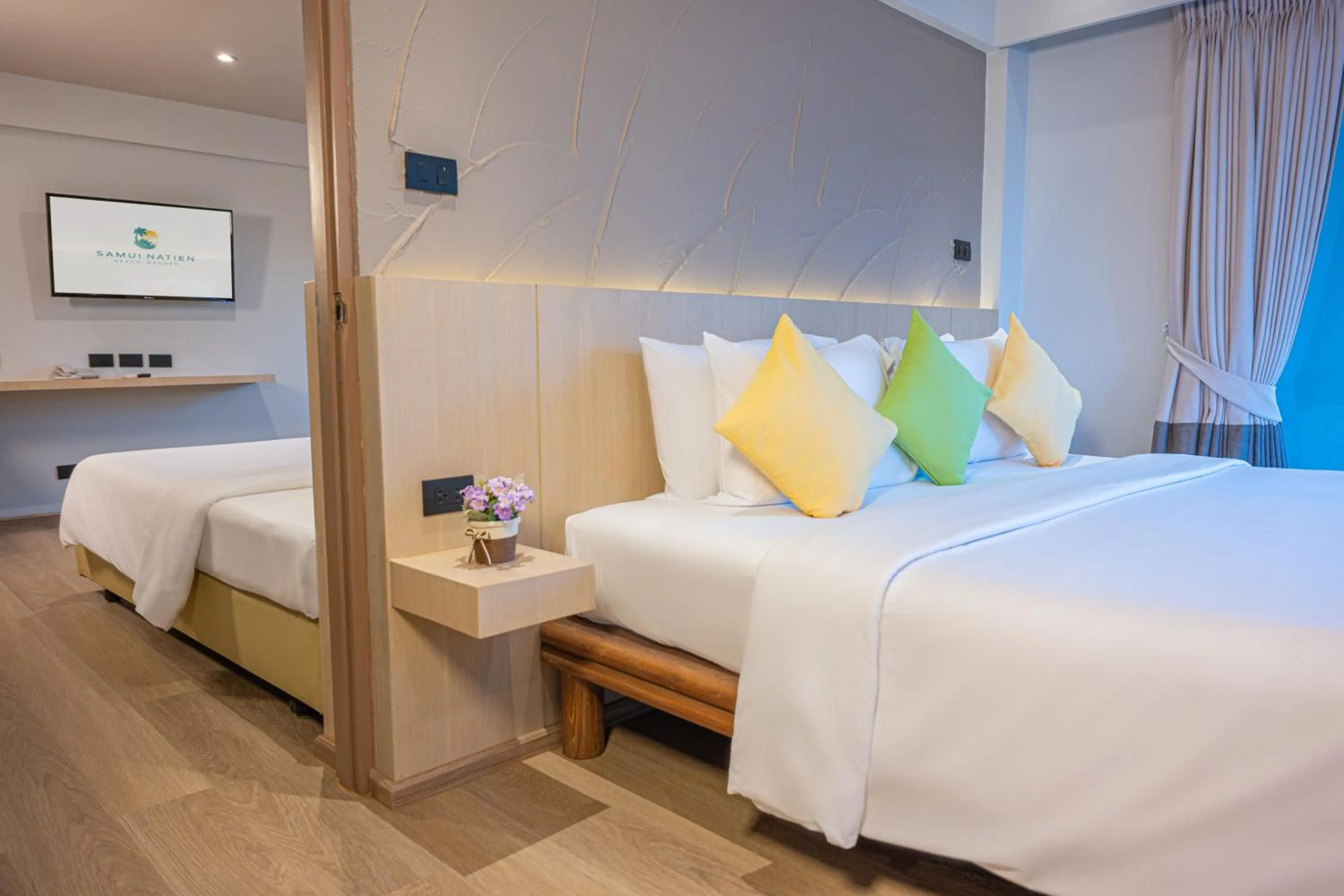 Bed in Samui Natien Resort