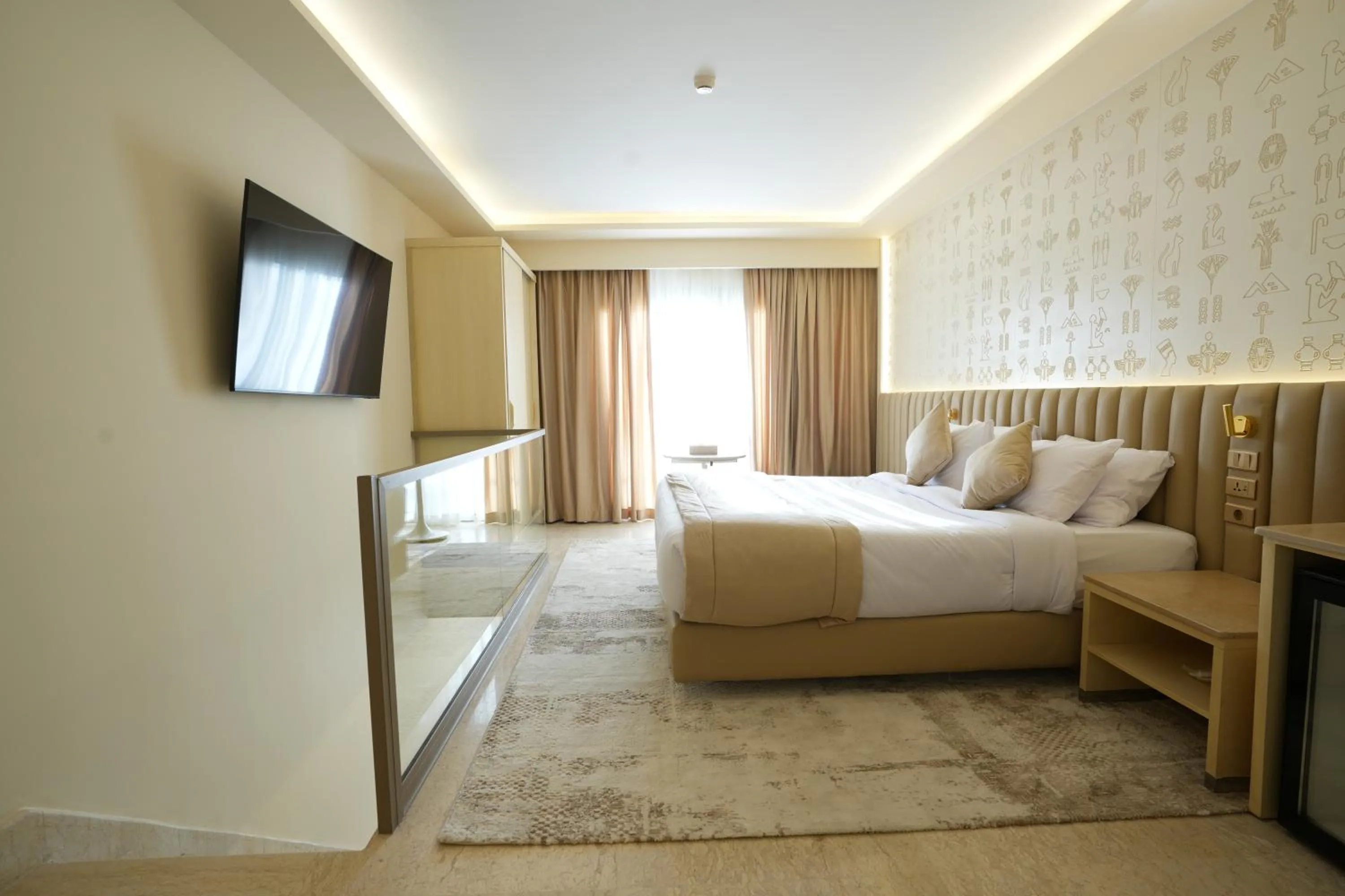 Bed in Pyramids Park Resort Cairo