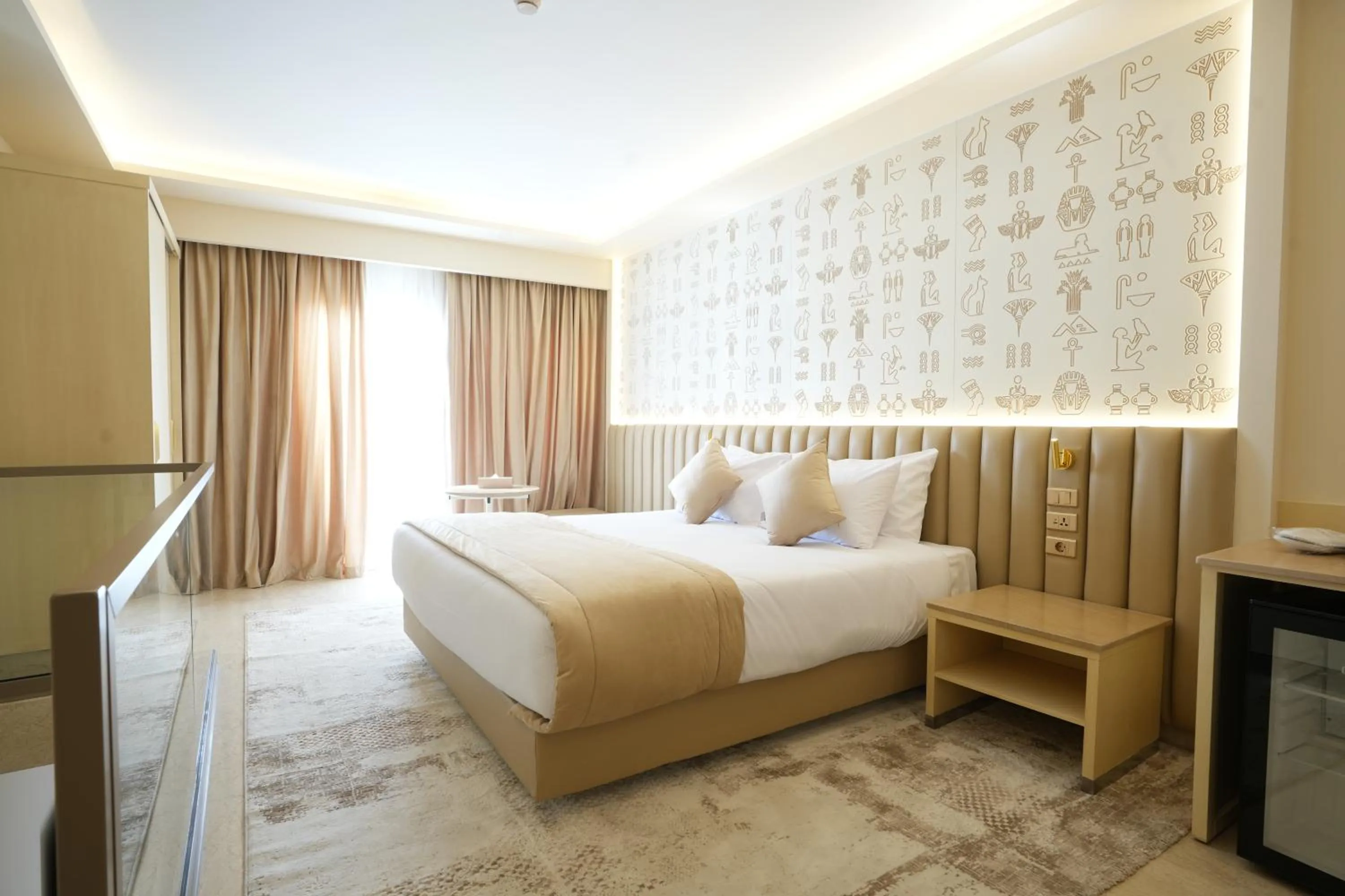 Bed in Pyramids Park Resort Cairo