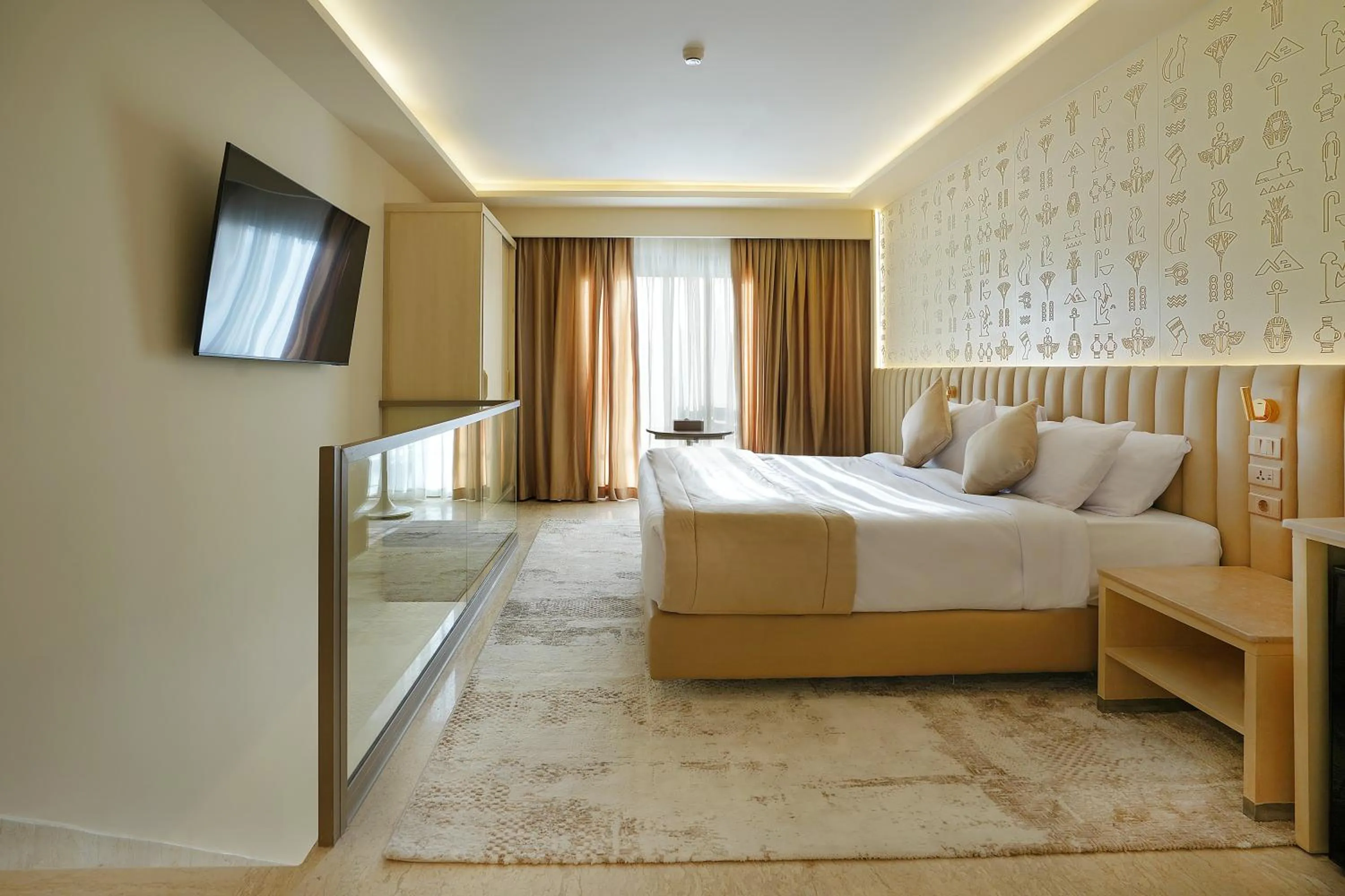 Bed in Pyramids Park Resort Cairo