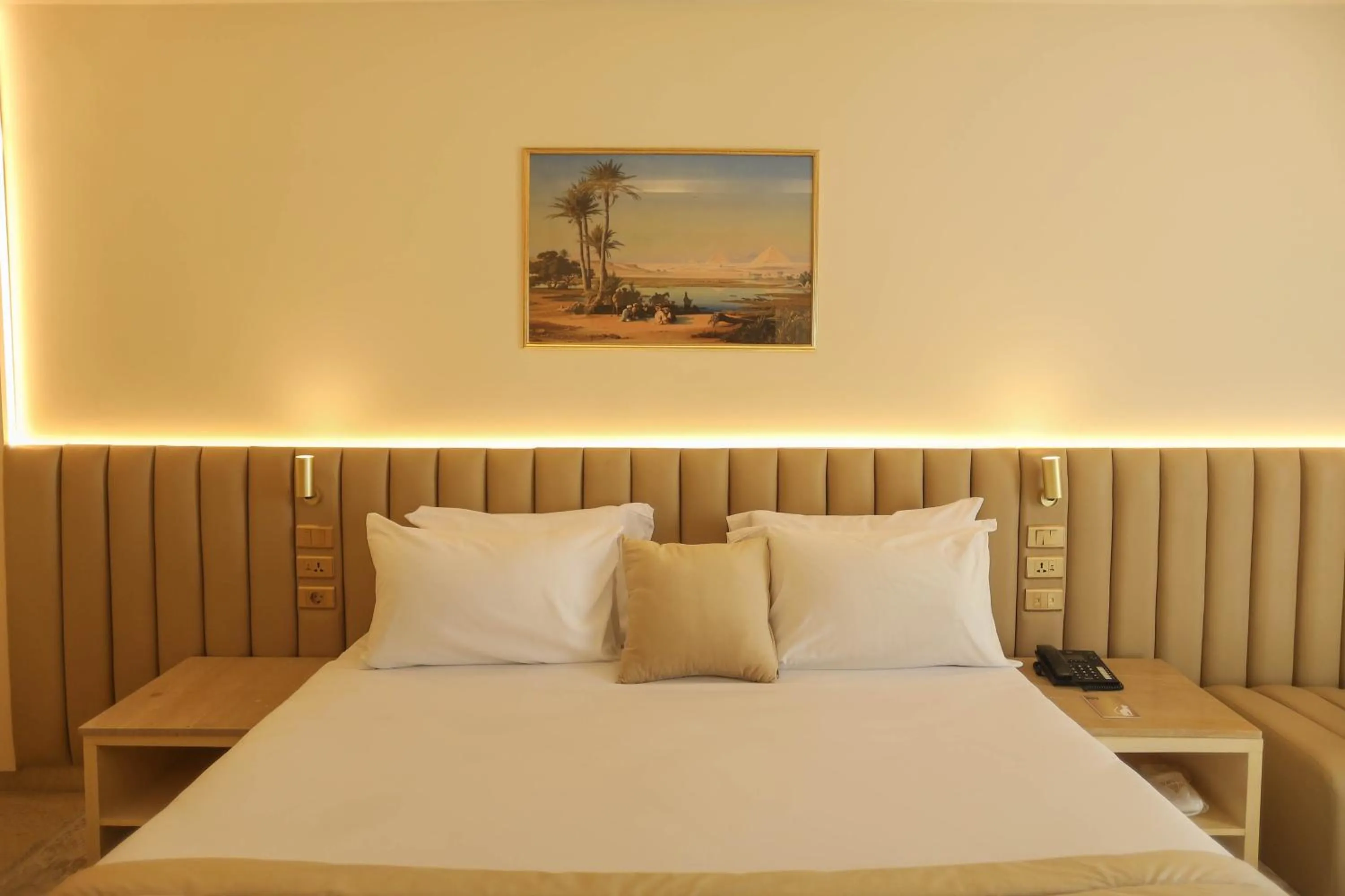 Bed in Pyramids Park Resort Cairo