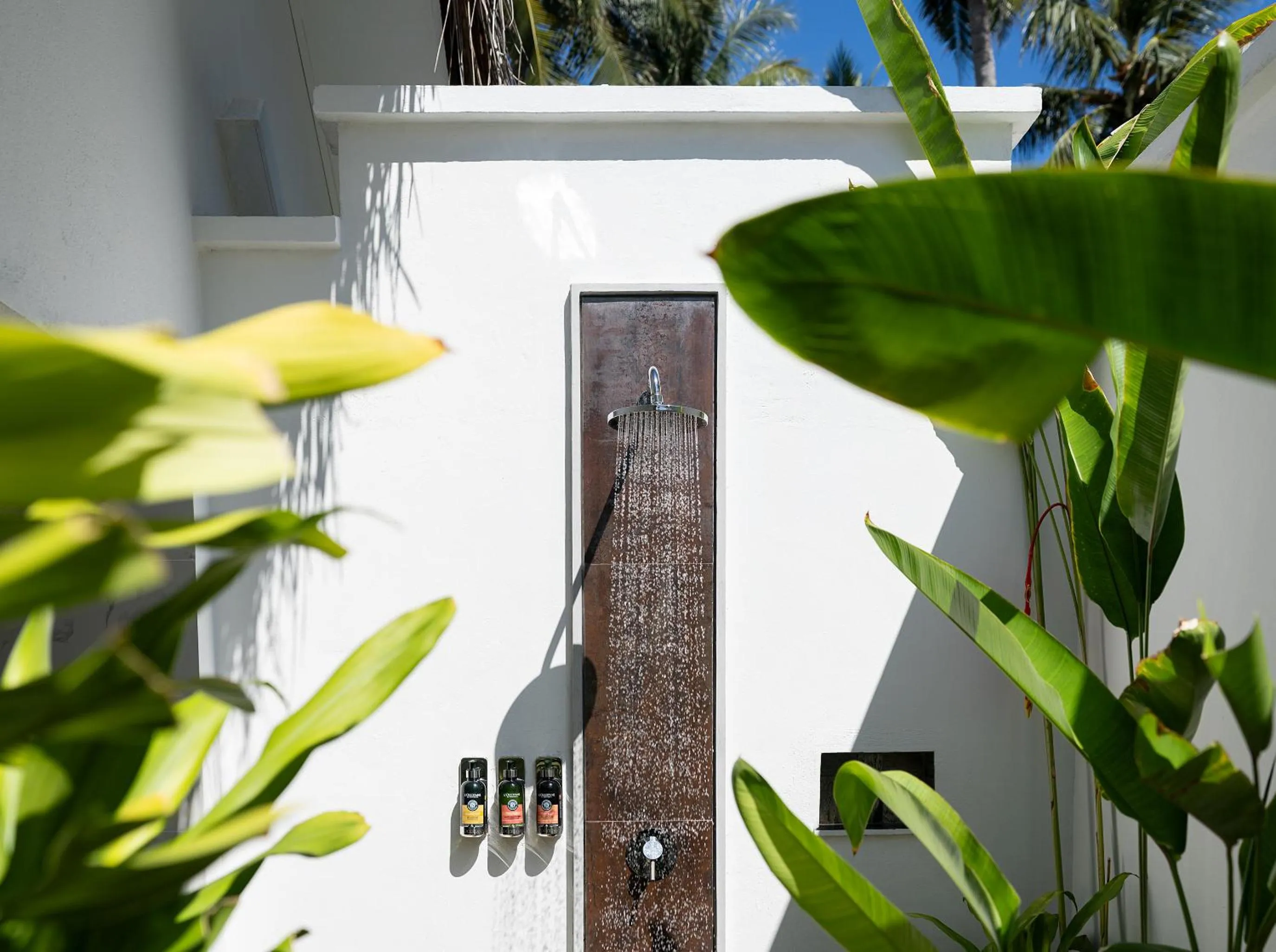 Shower in Velassaru Maldives