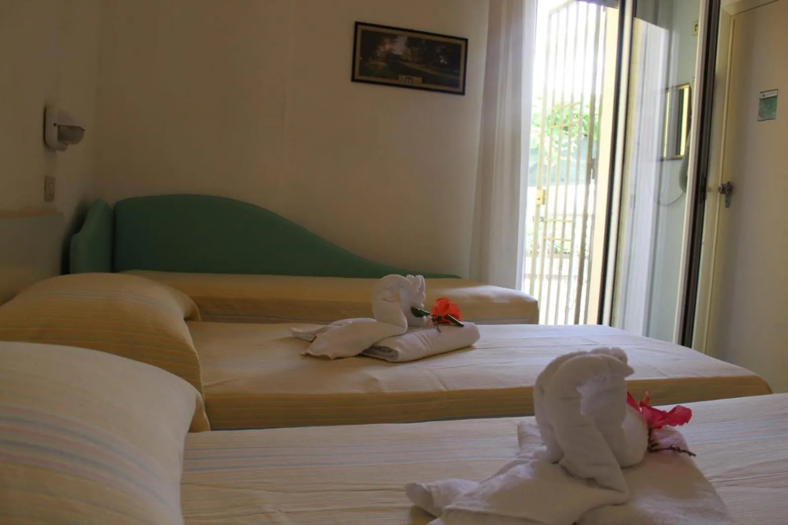Bed in Hotel Erika
