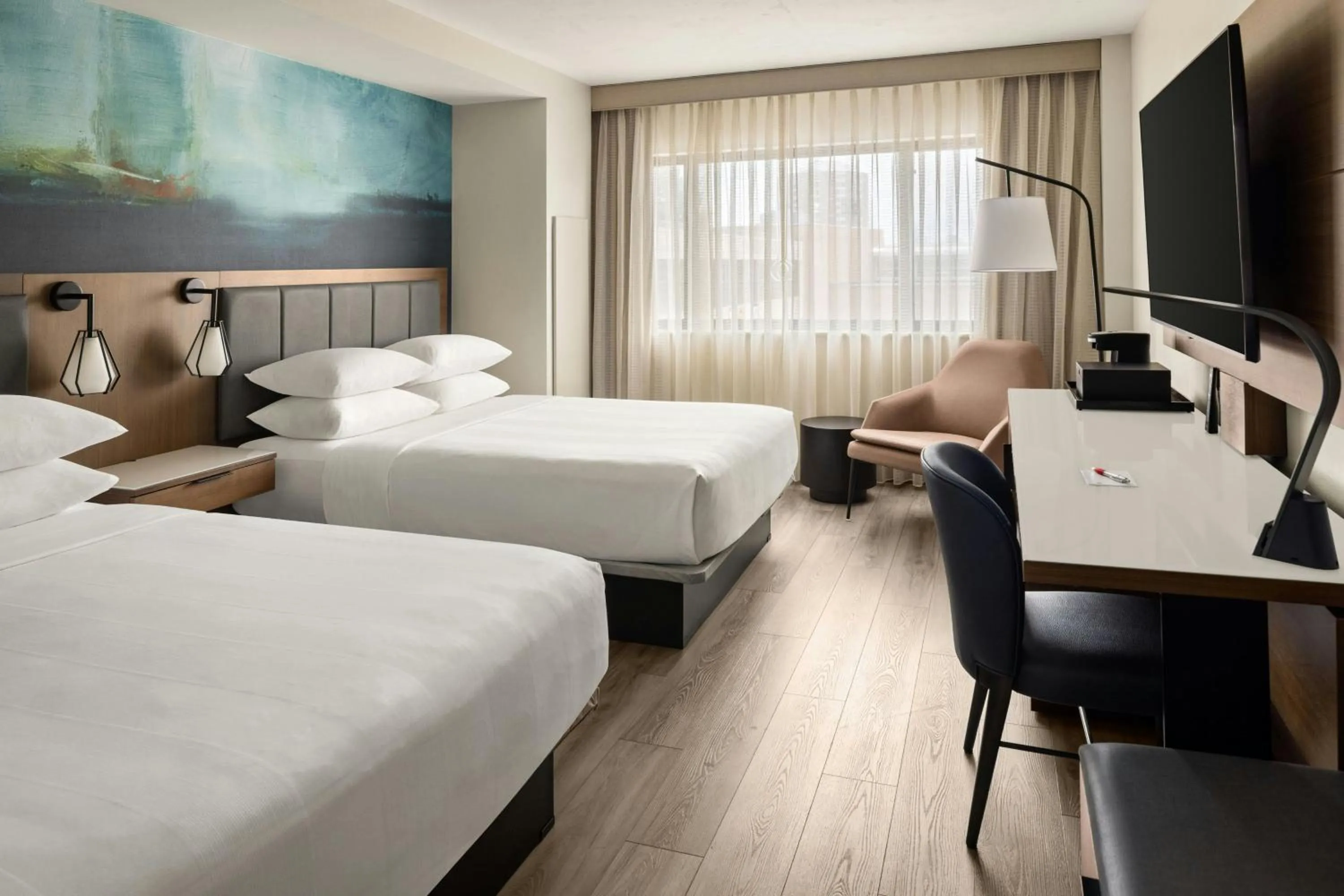 Photo of the whole room, Bed in Oshkosh Marriott Waterfront Hotel & Convention Center