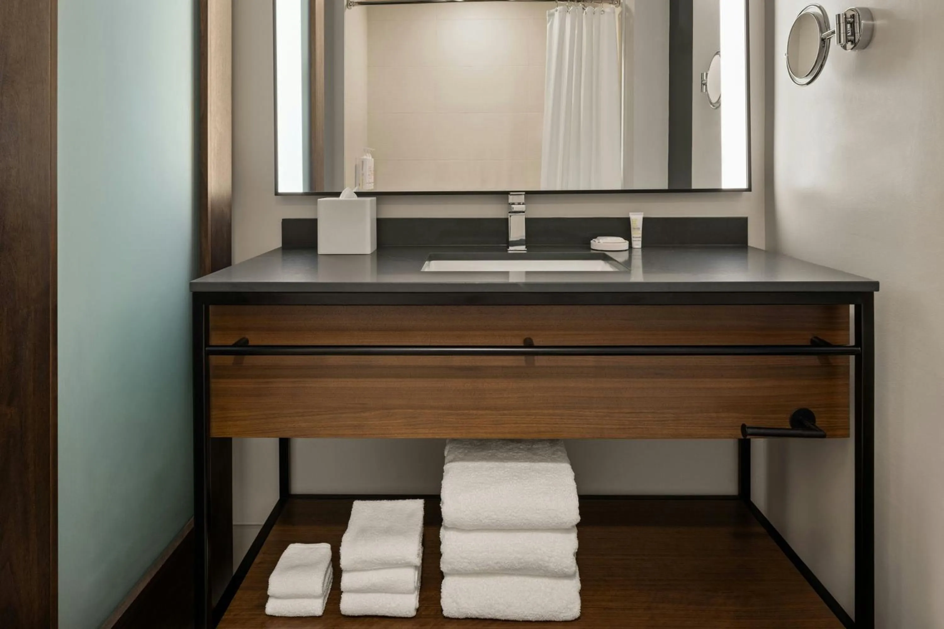 Bathroom in Oshkosh Marriott Waterfront Hotel & Convention Center