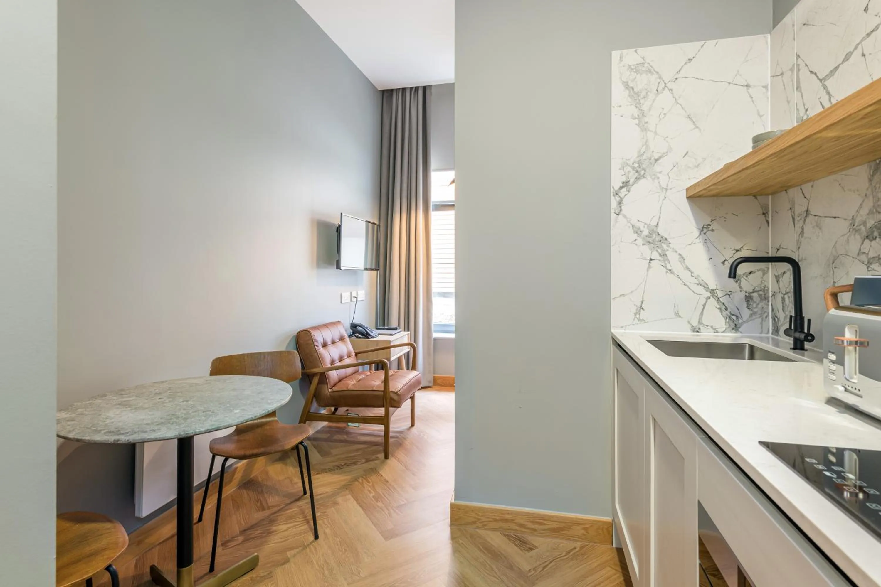 Dining area in KM Apartments