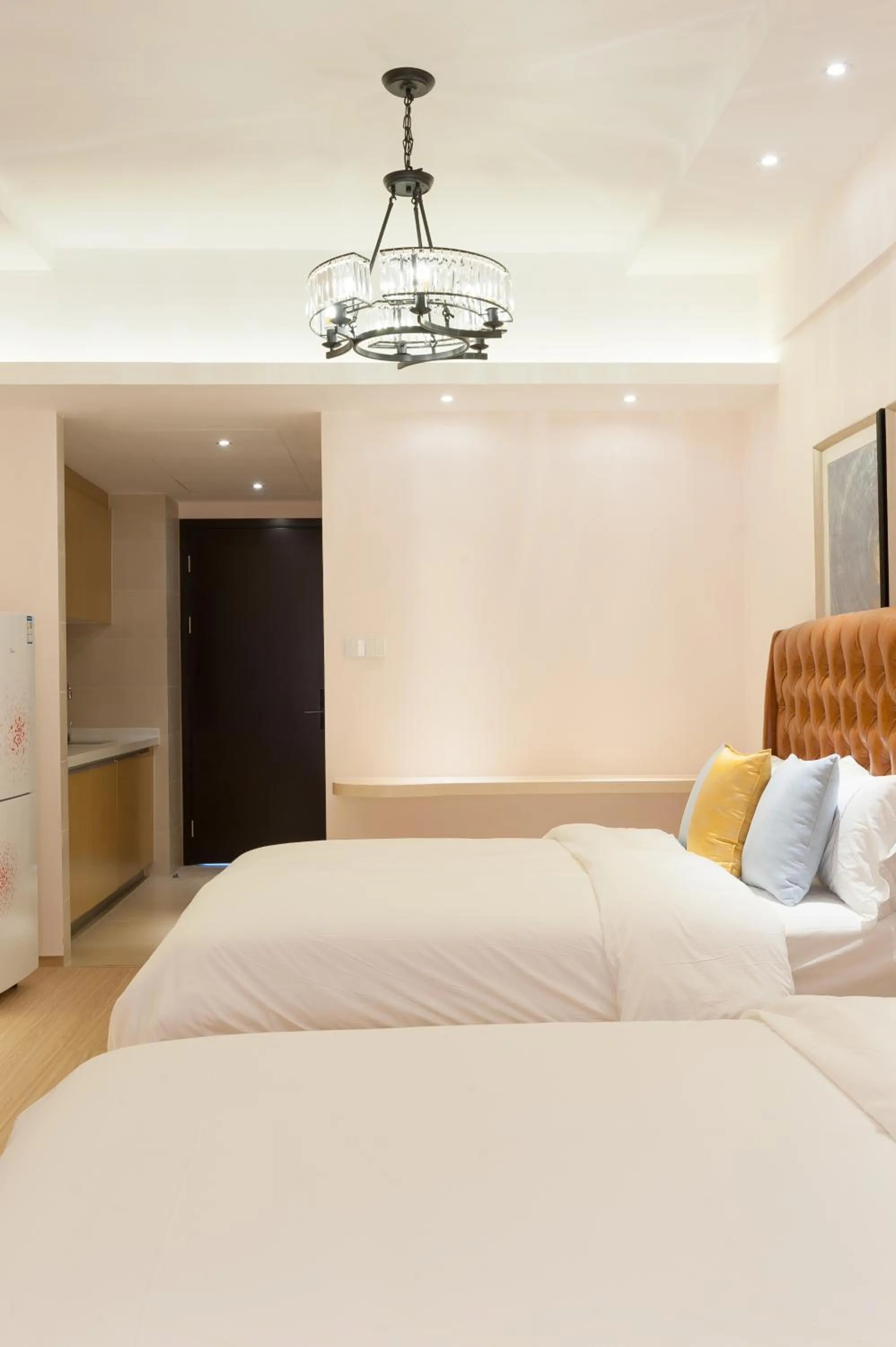 Bed in Yumi Huanju Apartment -广州东站 燕塘地铁站店