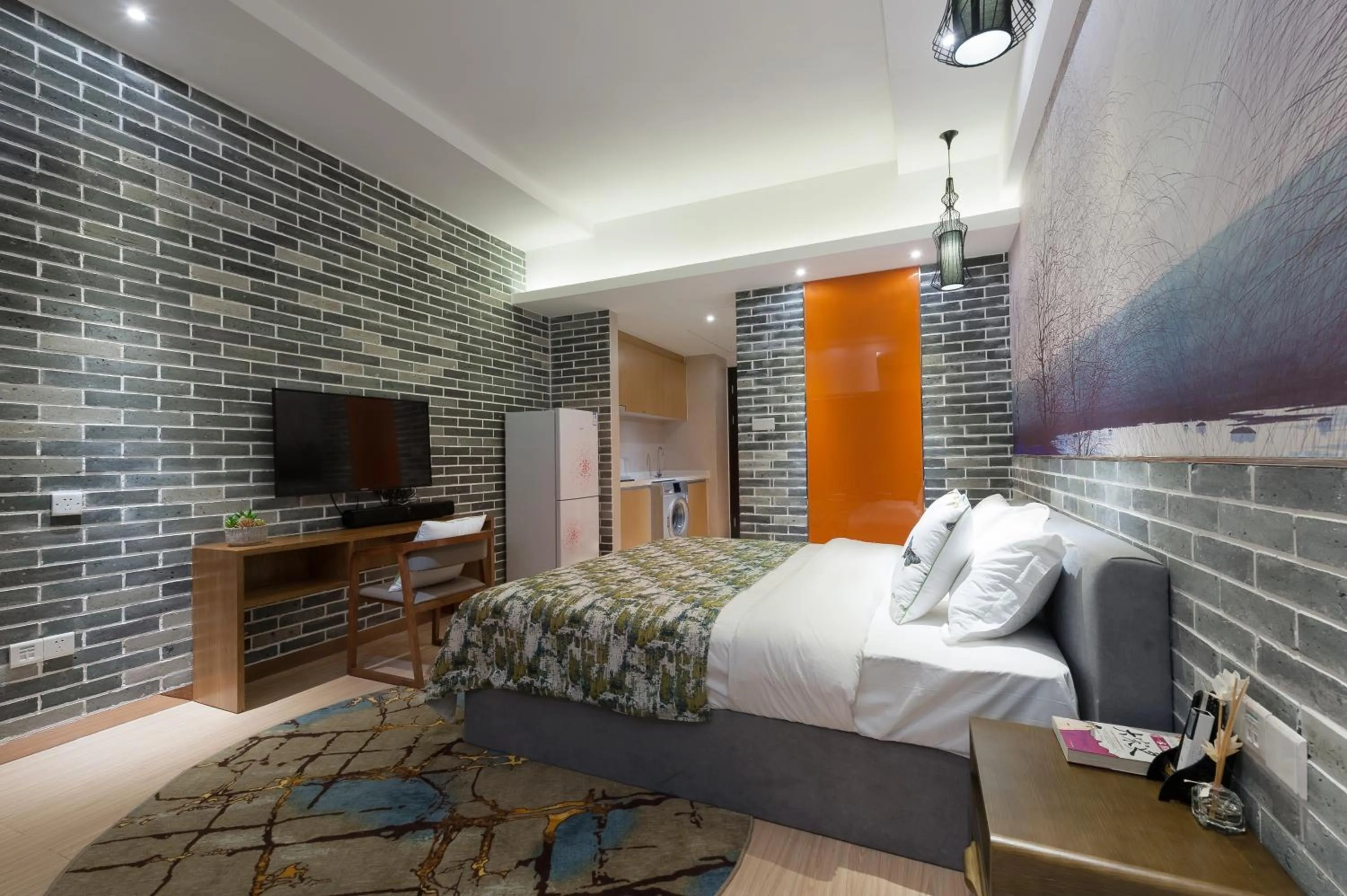 Bed in Yumi Huanju Apartment -广州东站 燕塘地铁站店