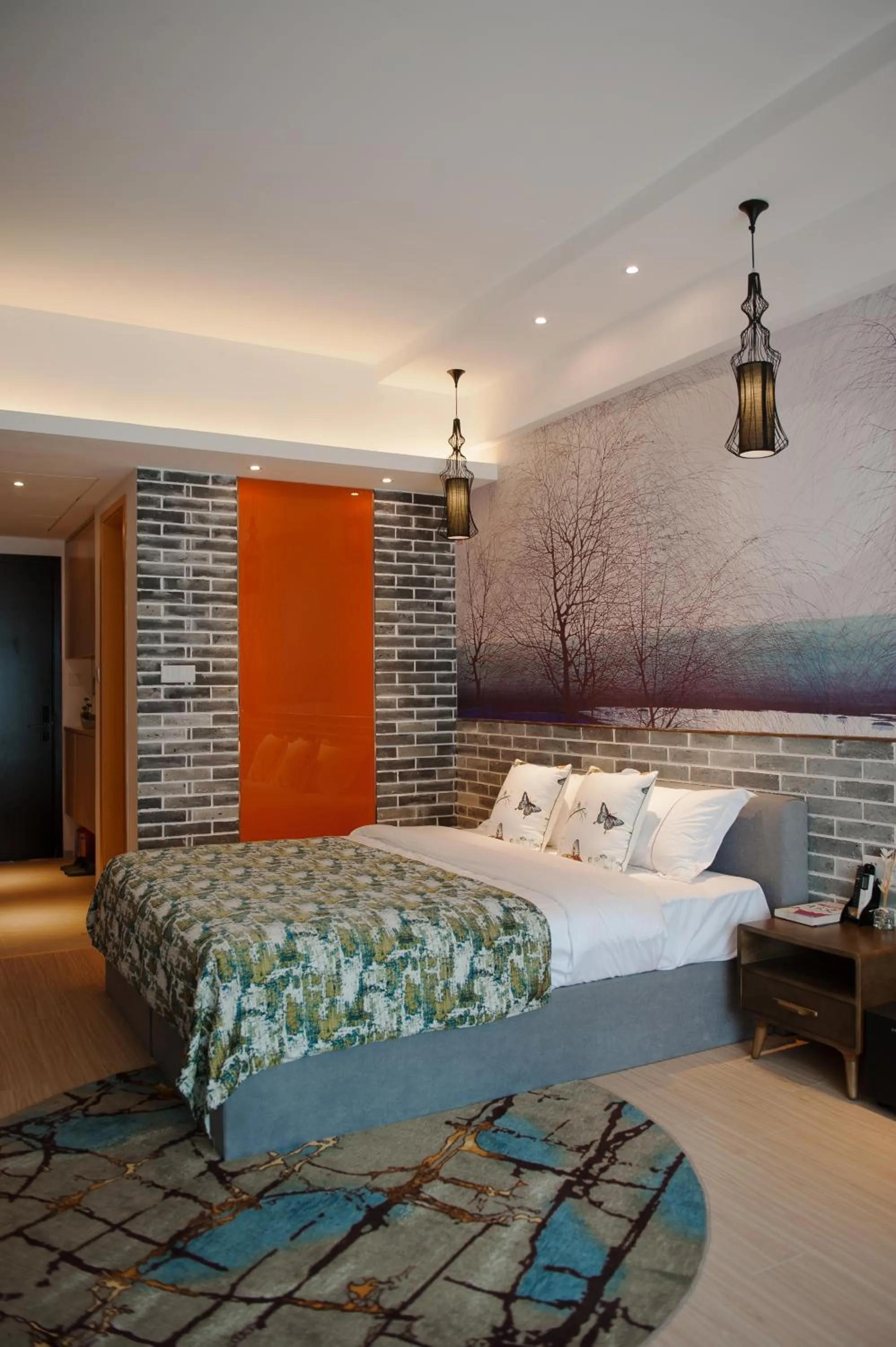 Bed in Yumi Huanju Apartment -广州东站 燕塘地铁站店