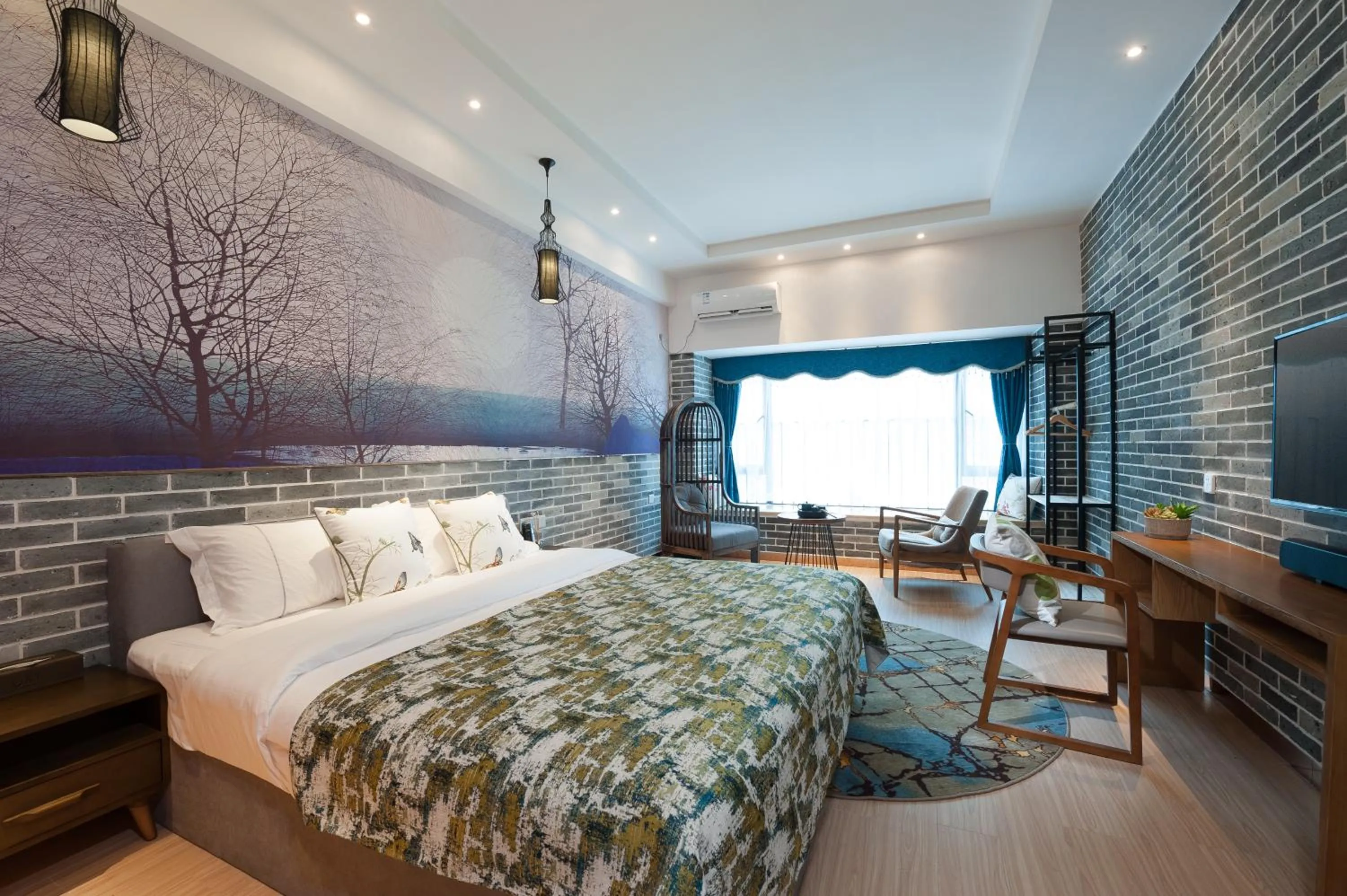 Bed in Yumi Huanju Apartment -广州东站 燕塘地铁站店