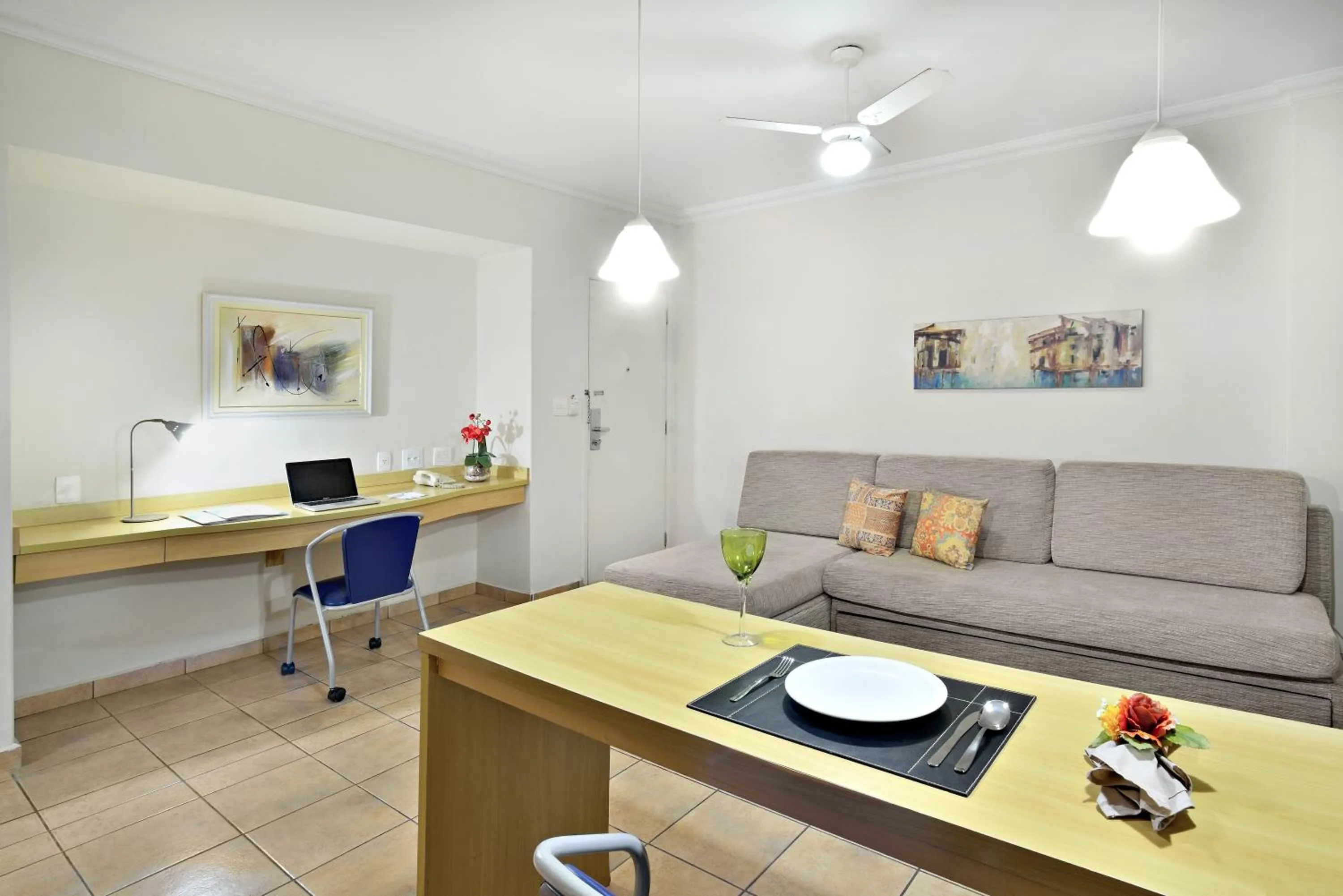 Living room in Plaza Inn Flat Araxá