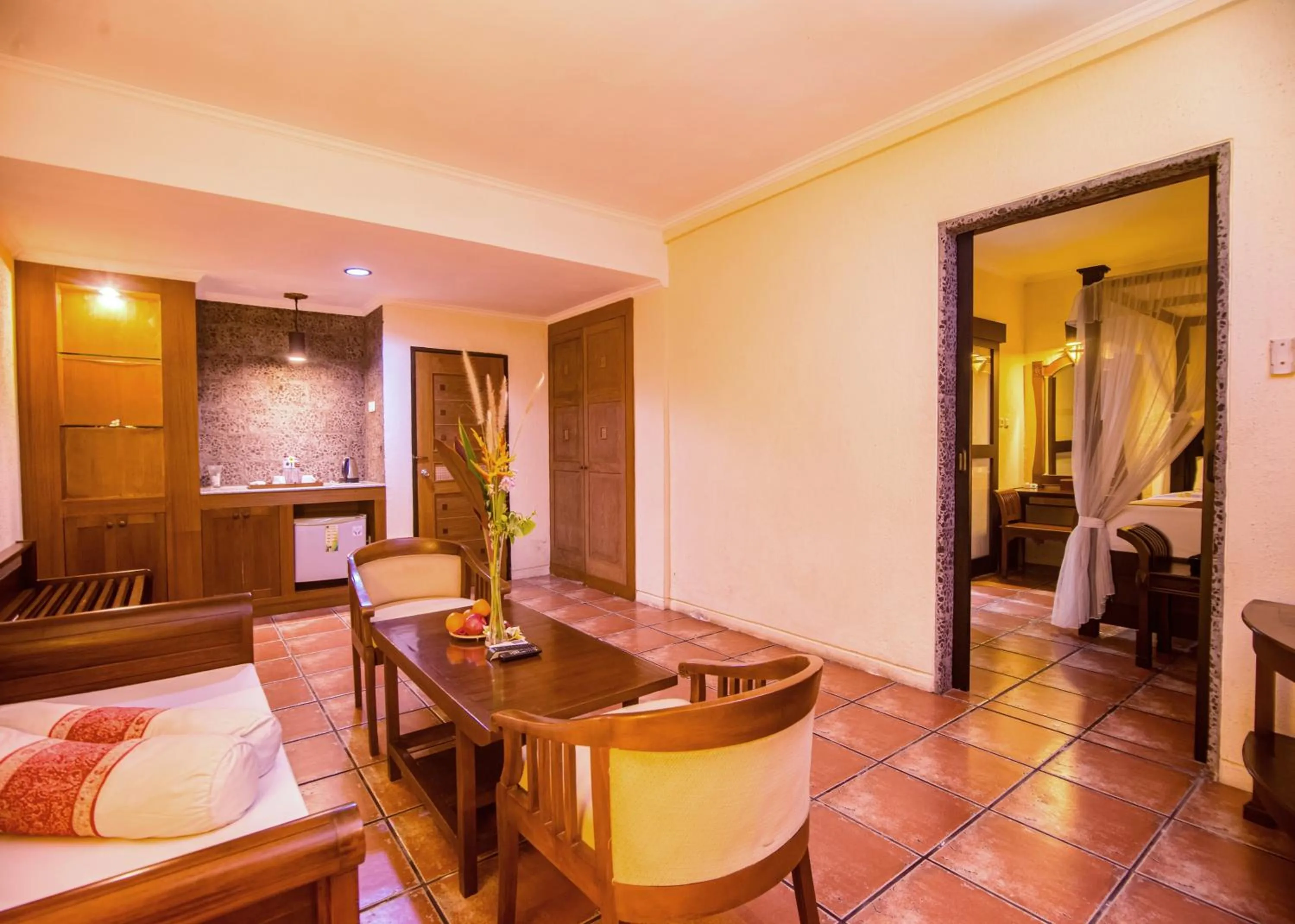 Living room, Bed in Nugraha Lovina Seaview Resort & Spa