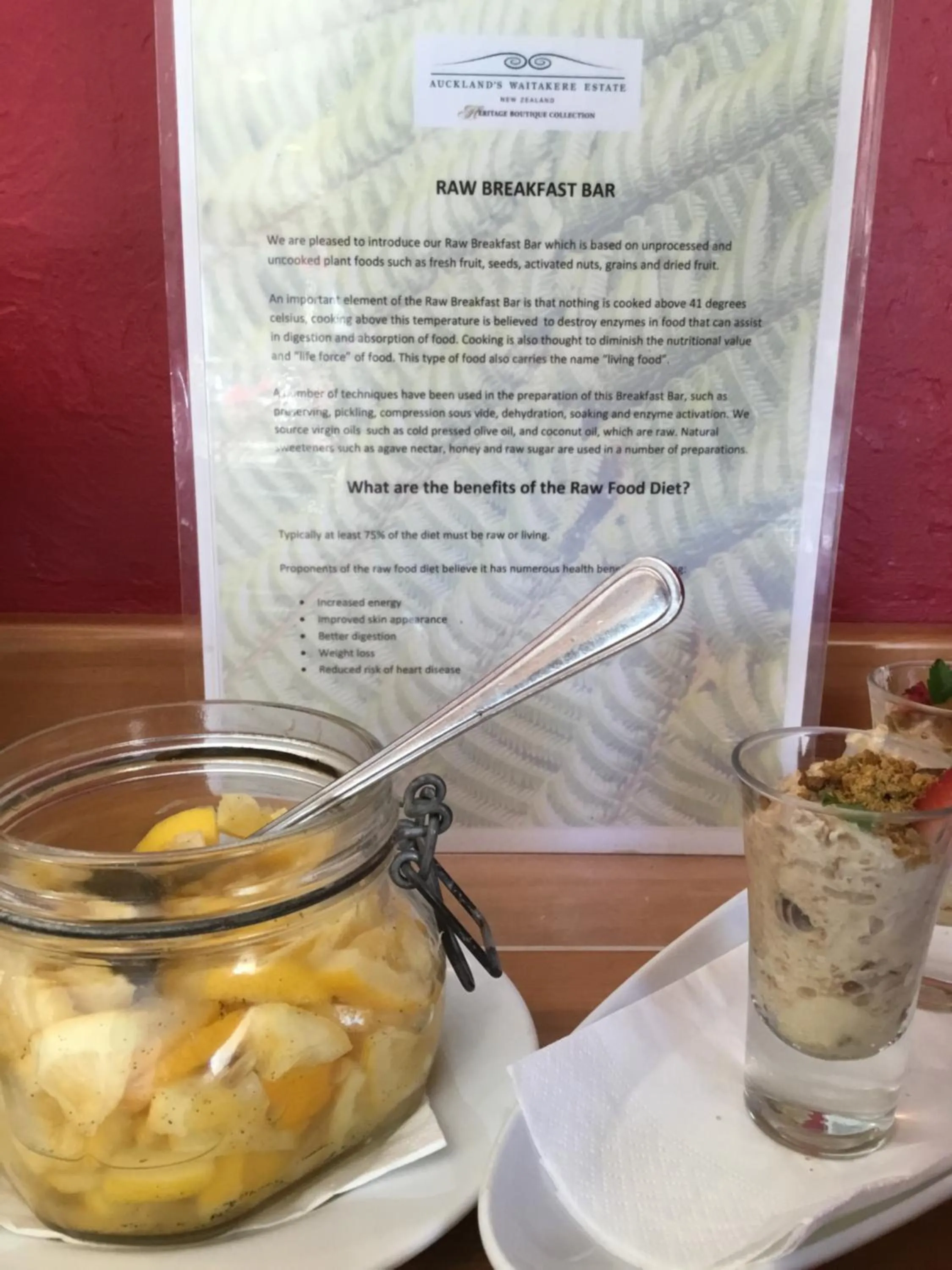 Breakfast in Waitakere Resort & Spa