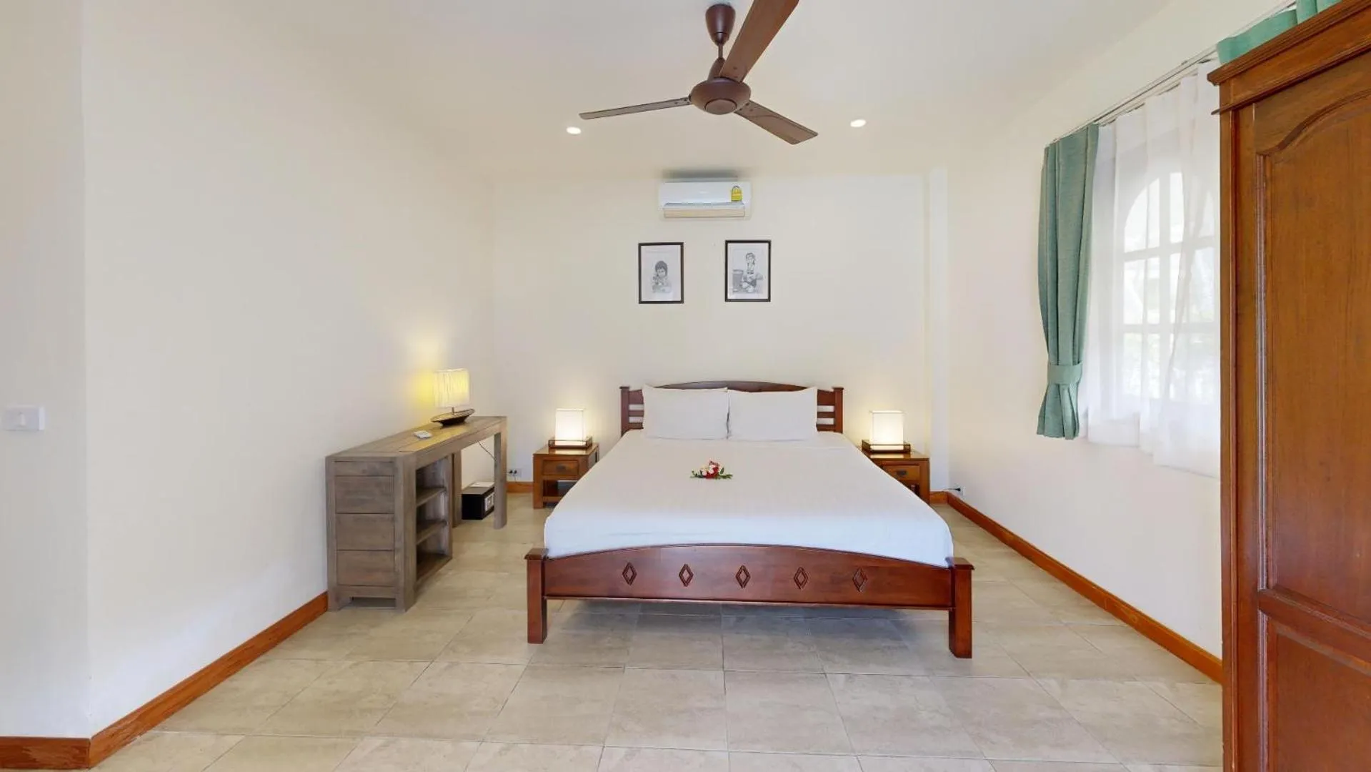 Bedroom, Bed in Idyllic Samui Beach Villa Resort