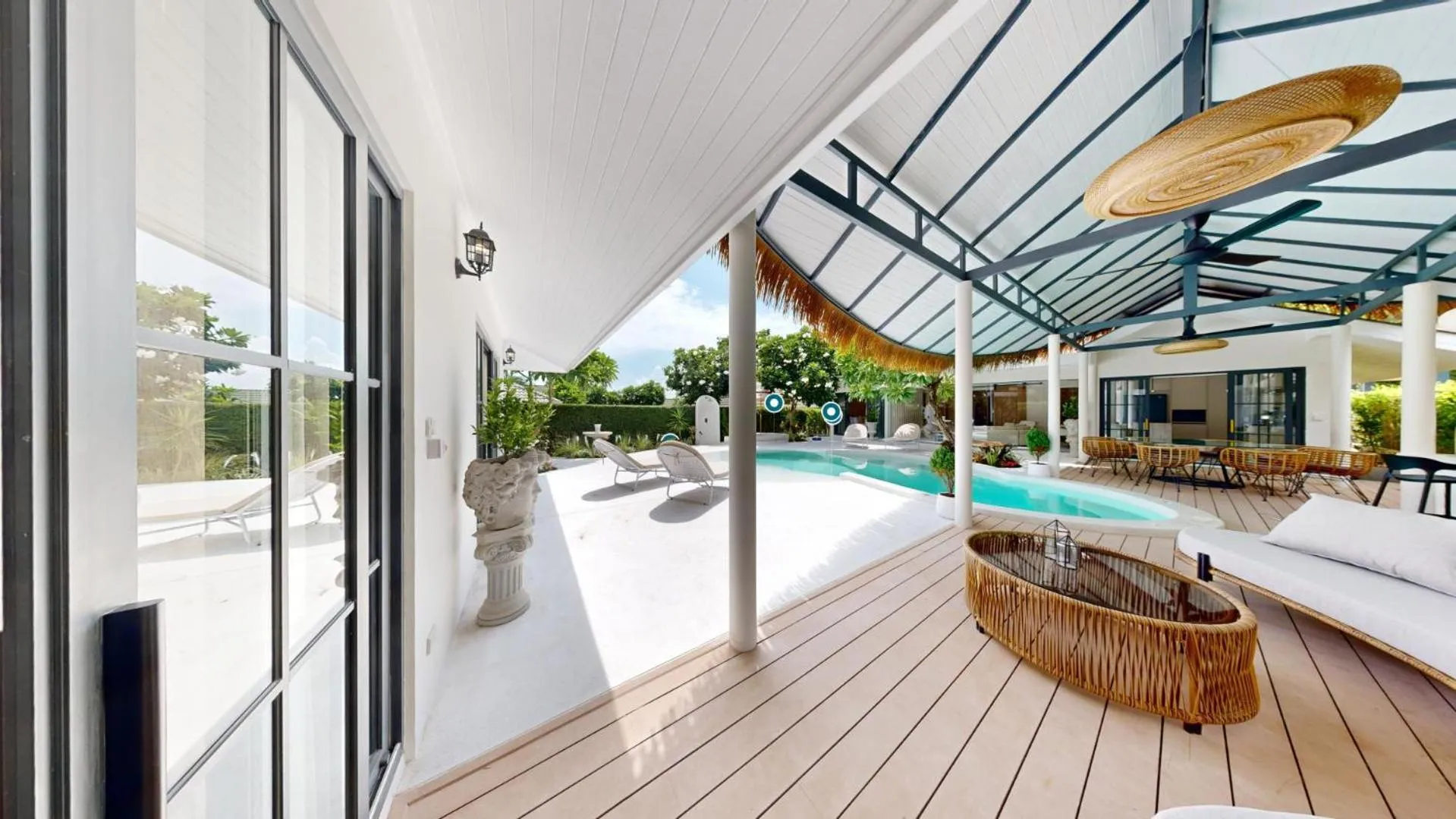 Patio in Idyllic Samui Beach Villa Resort
