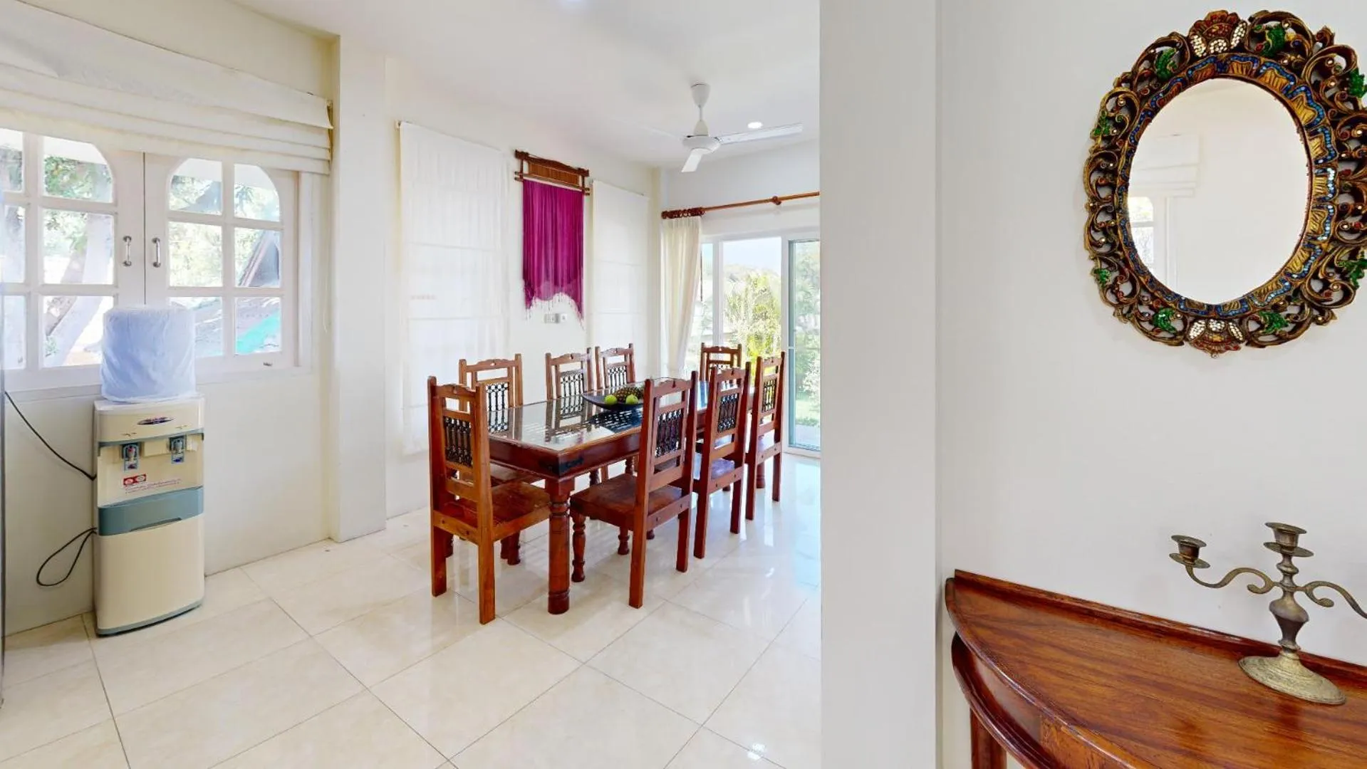 Dining area in Idyllic Samui Beach Villa Resort