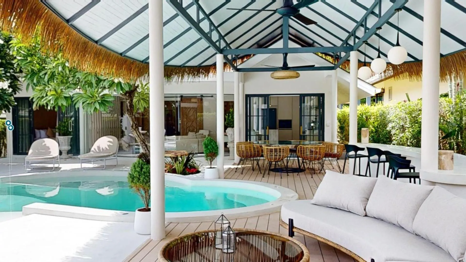 Patio in Idyllic Samui Beach Villa Resort