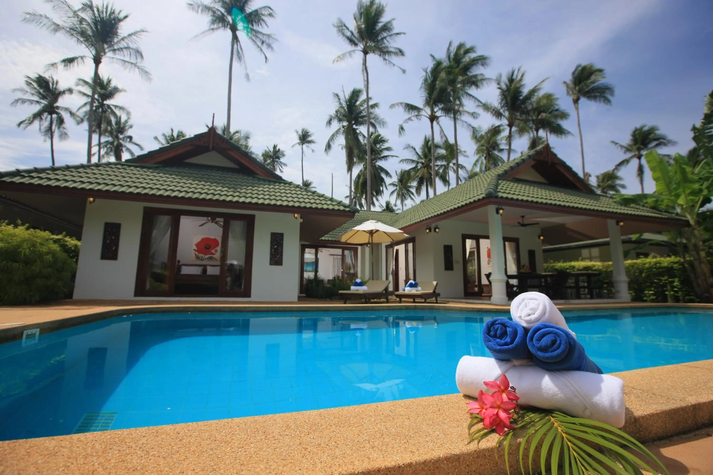 Swimming pool in Idyllic Samui Beach Villa Resort