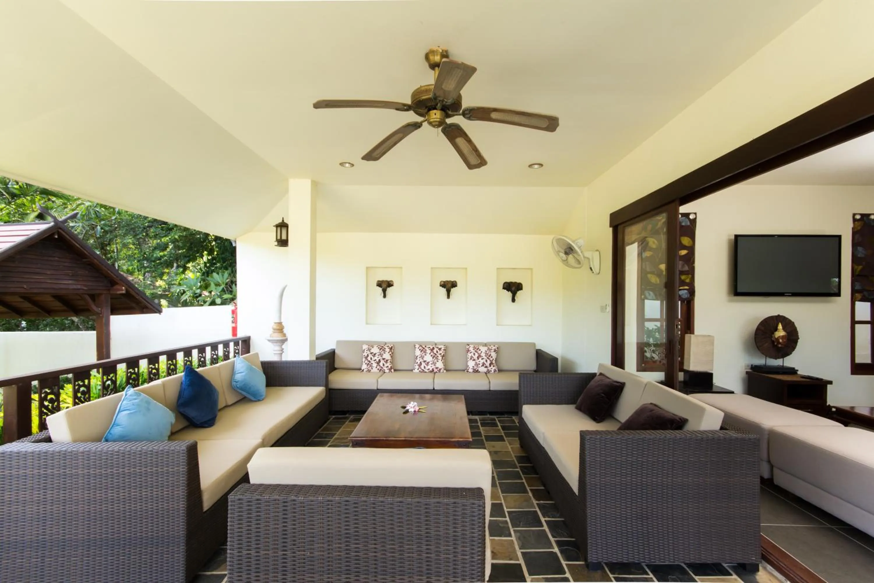 Balcony/Terrace in Idyllic Samui Beach Villa Resort