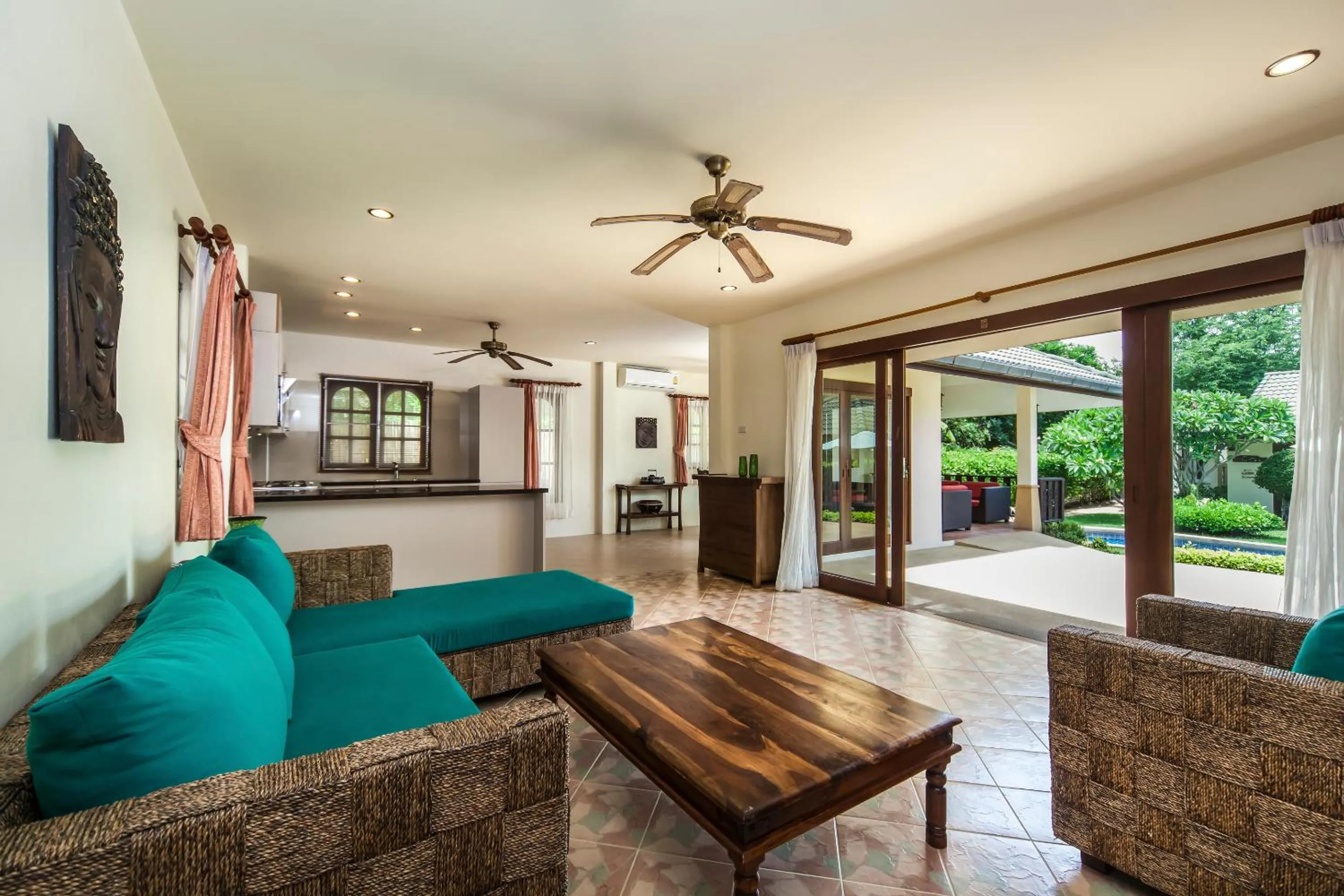 Living room in Idyllic Samui Beach Villa Resort