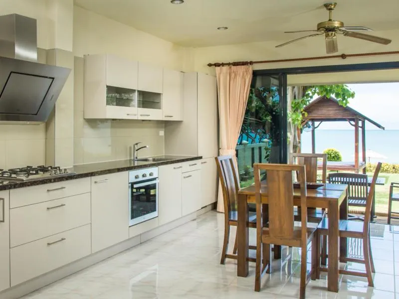 Kitchen or kitchenette in Idyllic Samui Beach Villa Resort