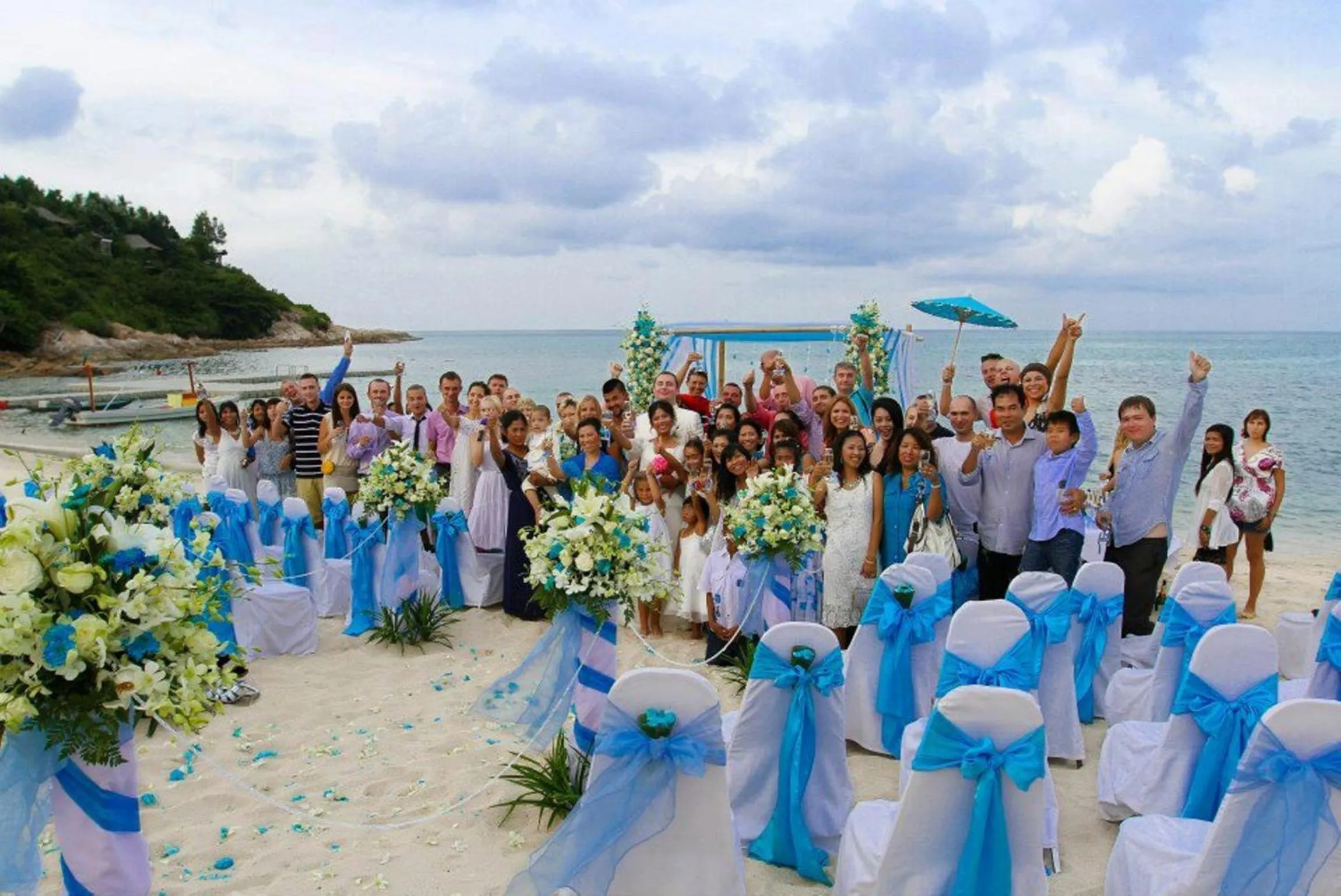 Beach in Idyllic Samui Beach Villa Resort