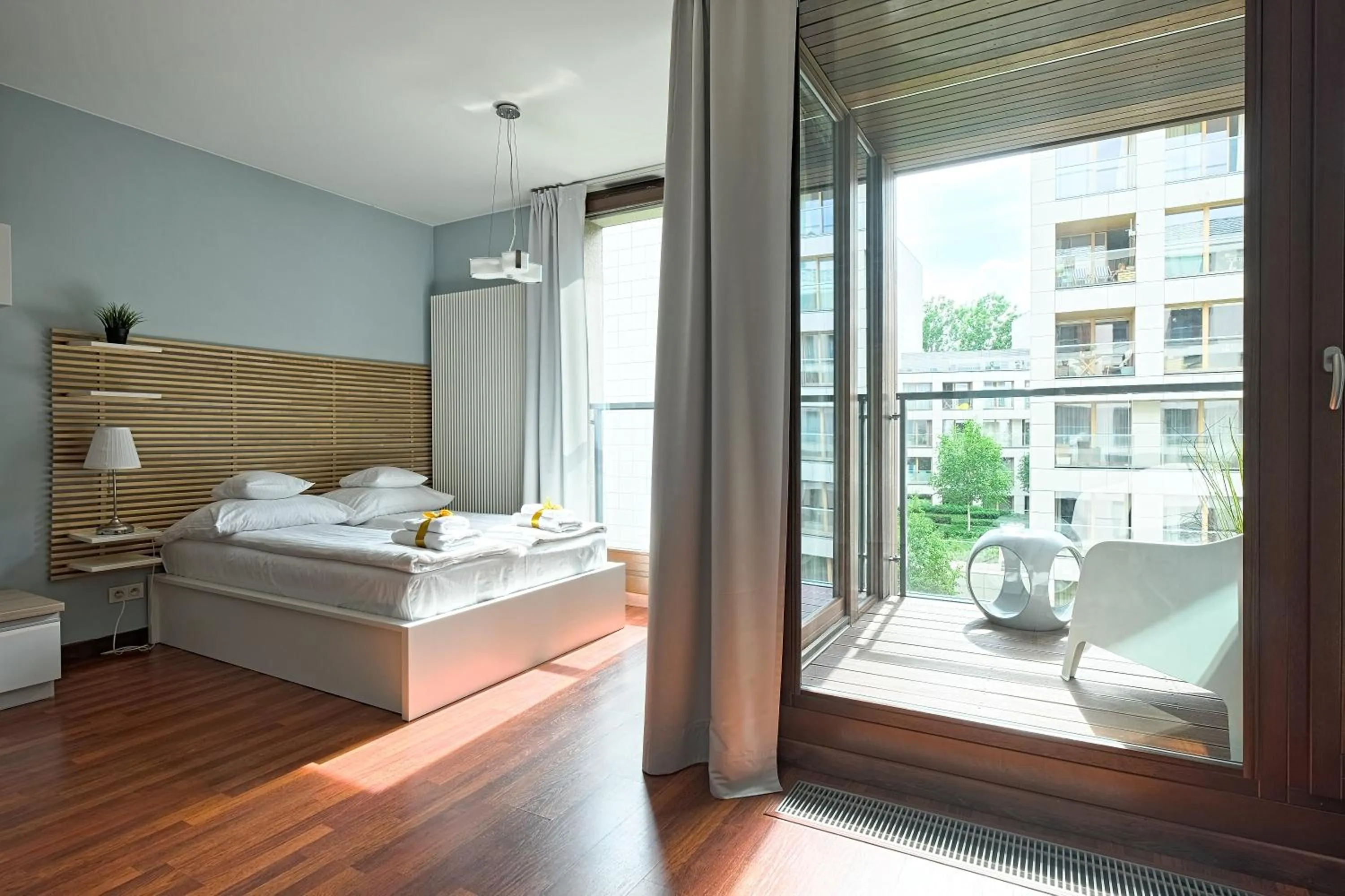 Bed in ApartHotel Kolejowa Apartamenty