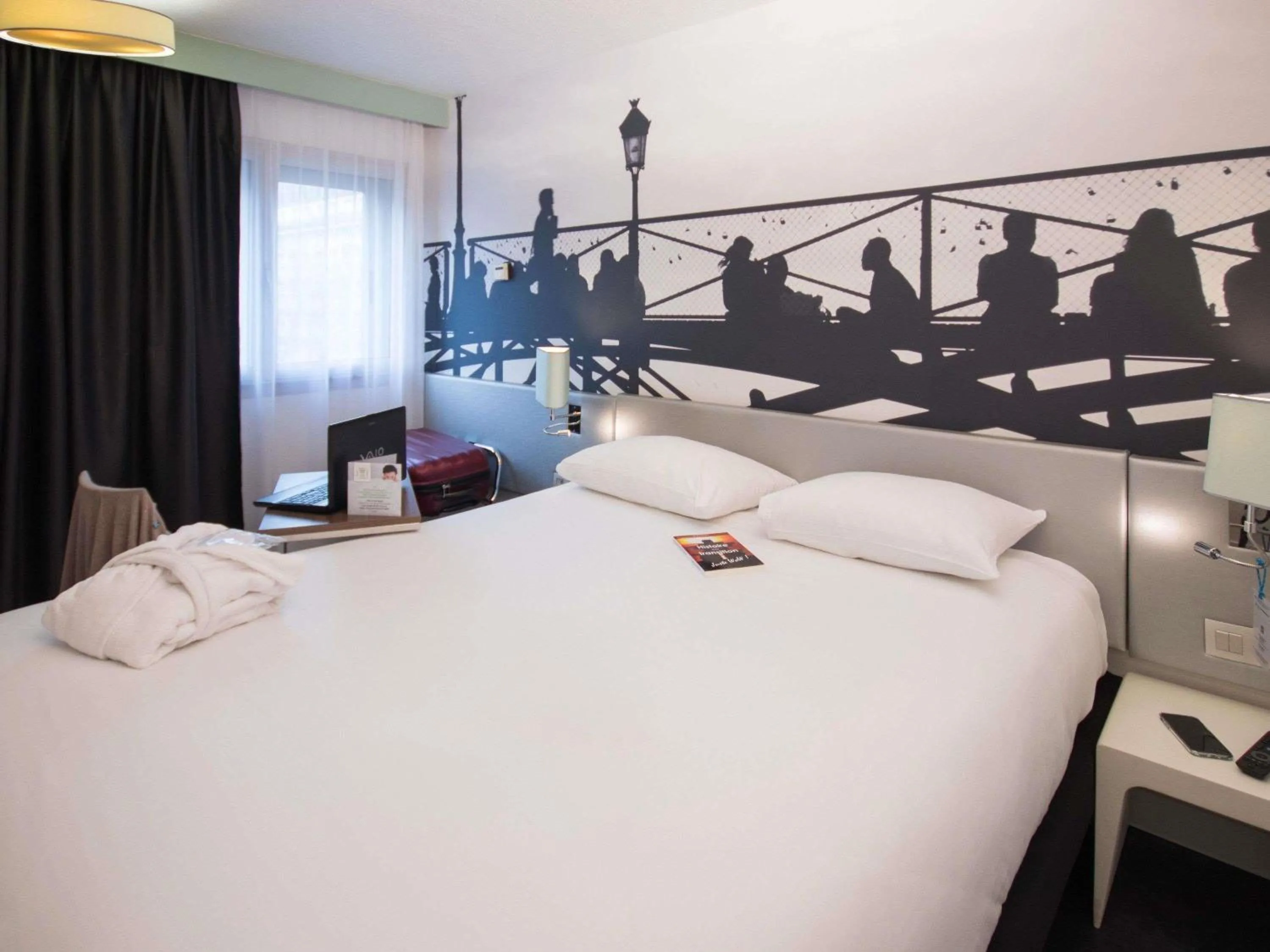 Bedroom, Bed in ibis Styles Paris Tolbiac Bibliotheque