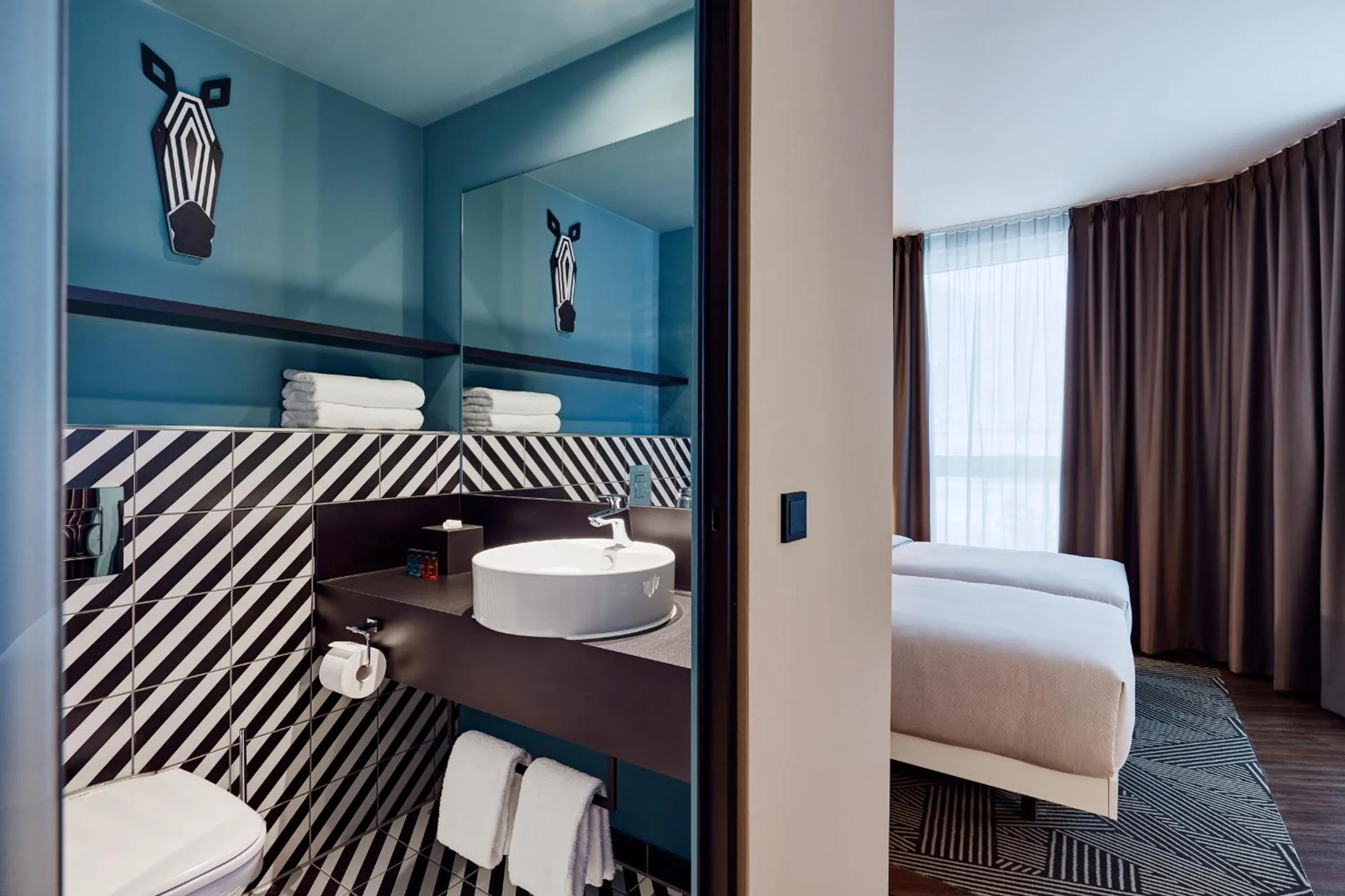 Bathroom, Bed in LEGERE HOTEL Wiesbaden-Taunusstein