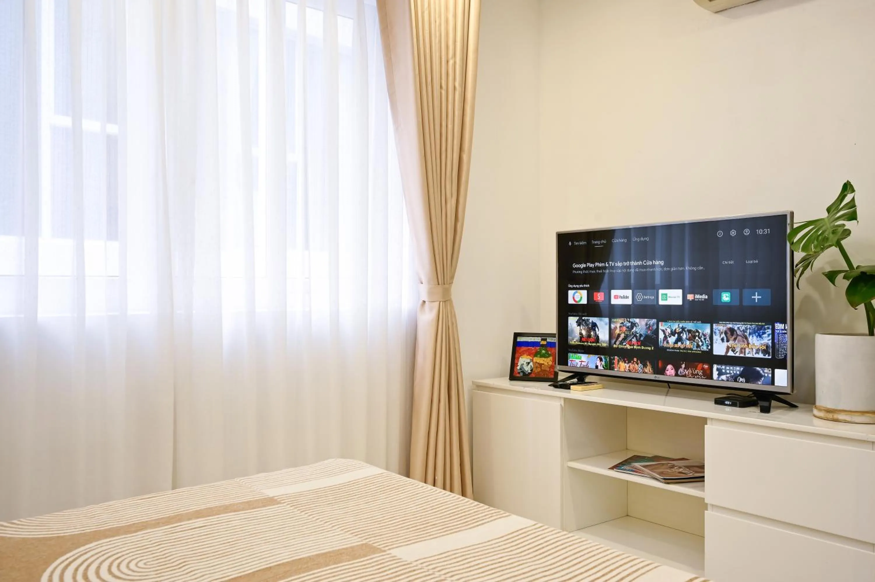 TV and multimedia, Bed in Grace Apartment - HCM
