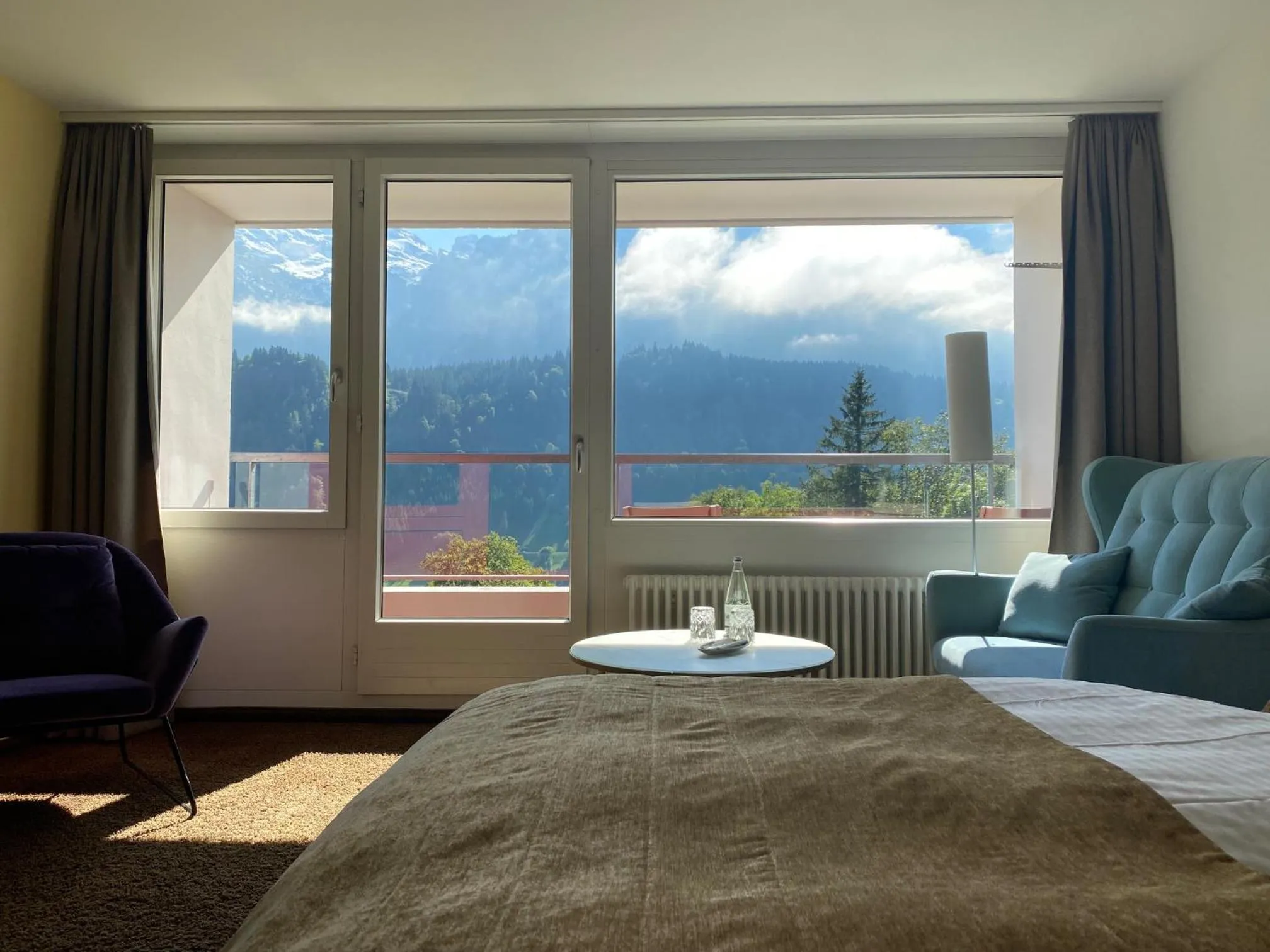 View (from property/room), Bed in Hotel Waldegg - Adults only