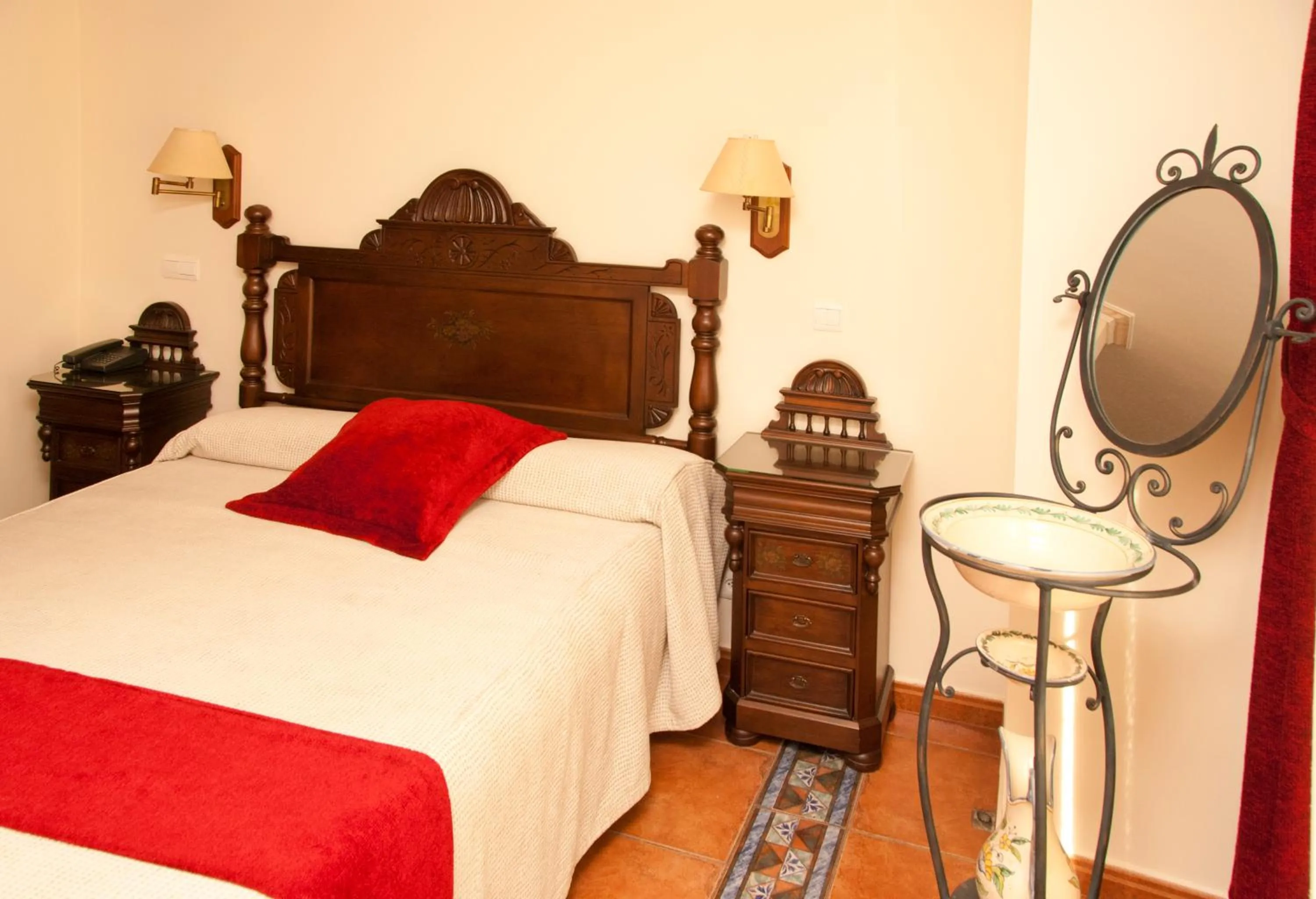 Decorative detail, Bed in Hotel Santo Domingo de Silos