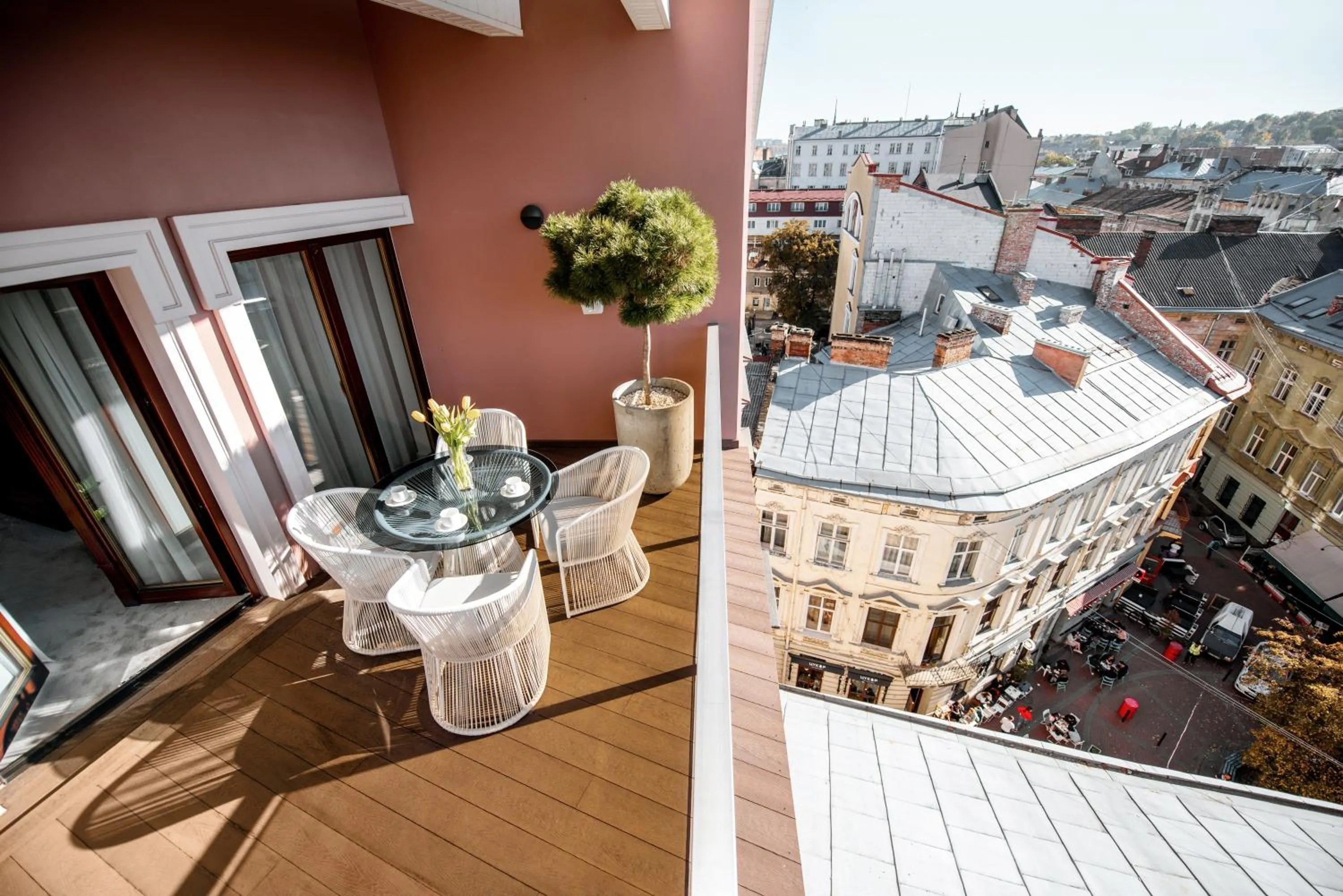 Balcony/Terrace in Grand Hotel Lviv Casino & Spa