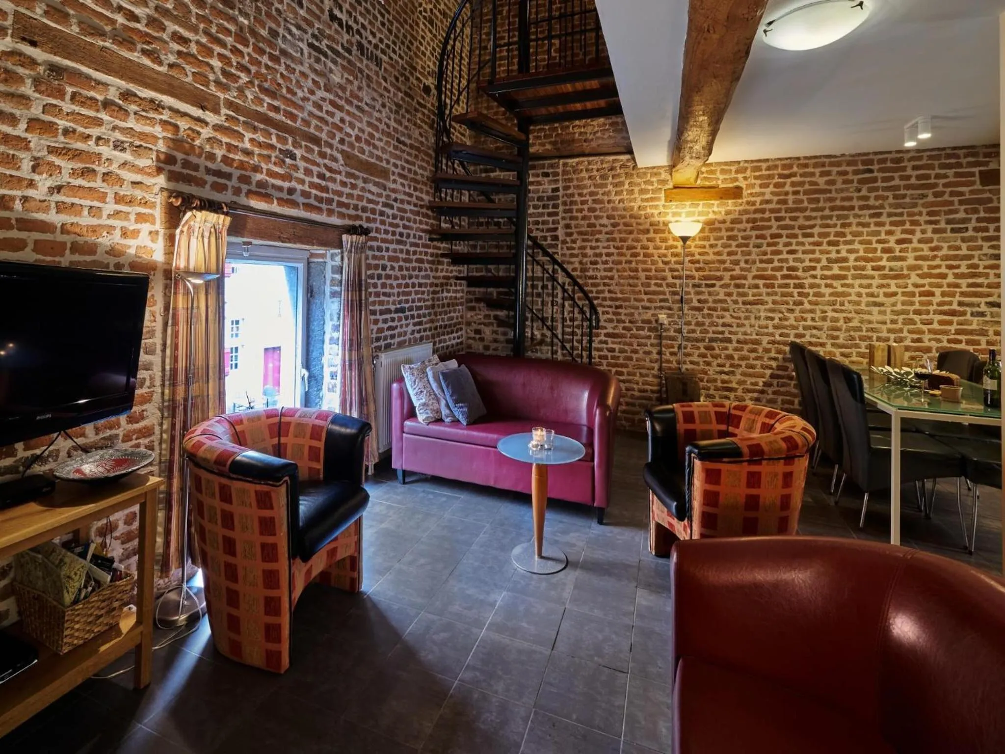 Living room, Seating Area in Spacious Apartment near Town Center in Mesch