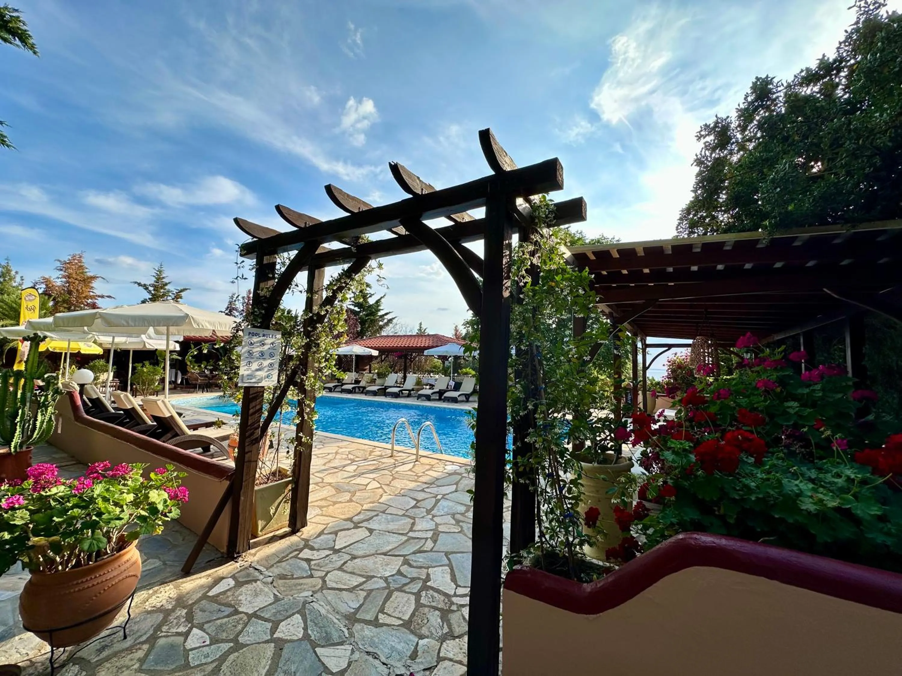 Patio in Agrili Apartments & Rooms