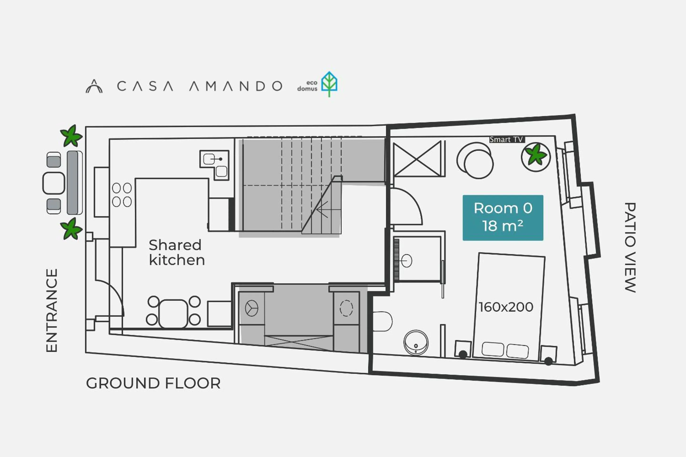 Floor plan in Casa Amando Eco Boutique House