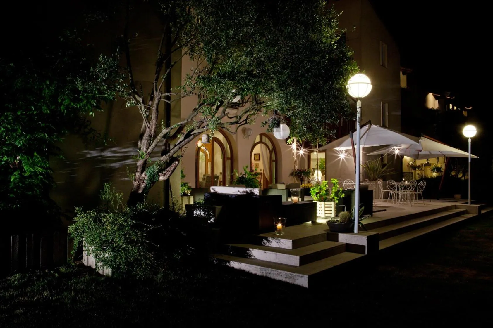 Patio in Hotel Villaguarda Prosecco Area
